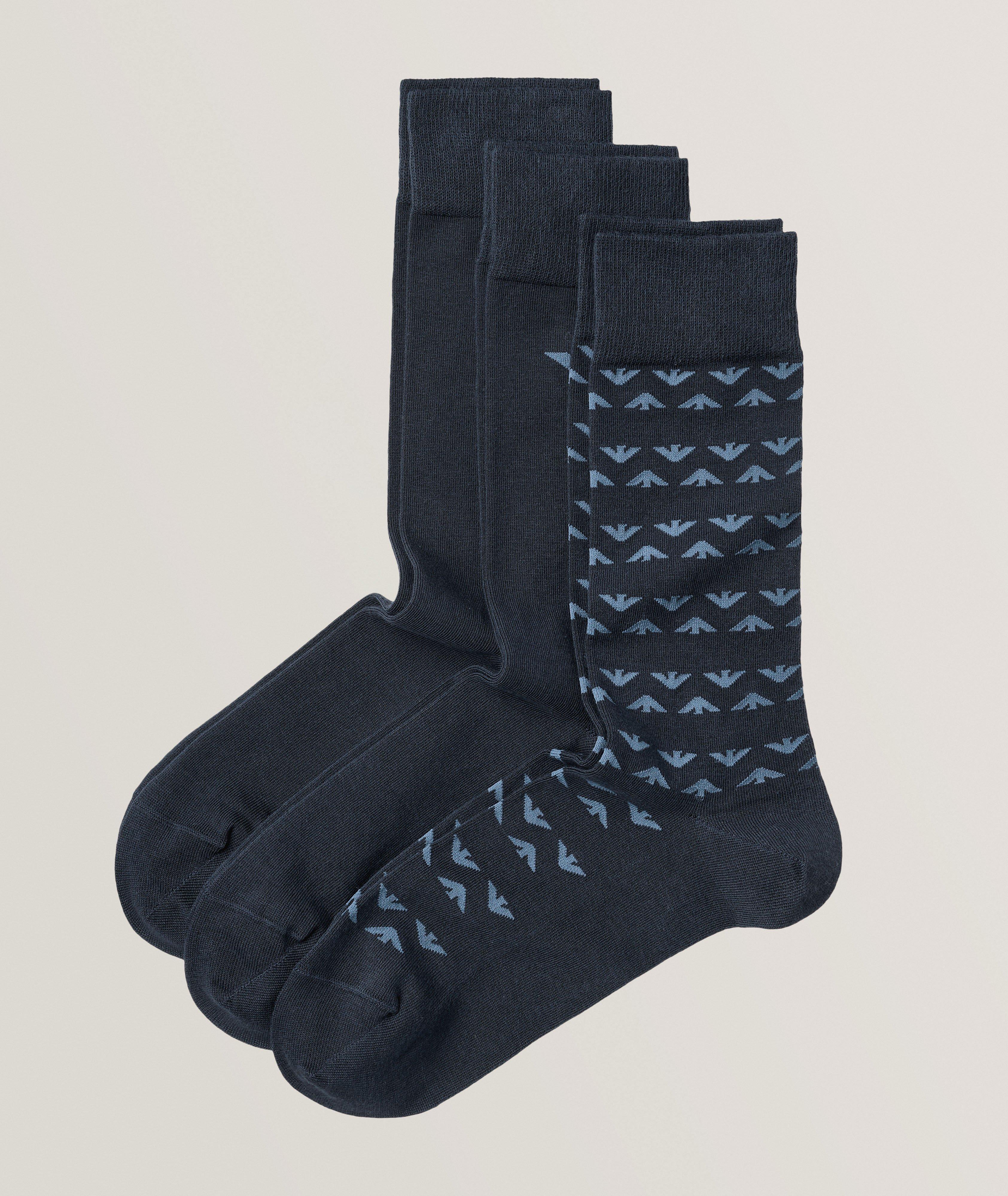 Ensemble de trois paires de chaussettes en coton extensible image 0