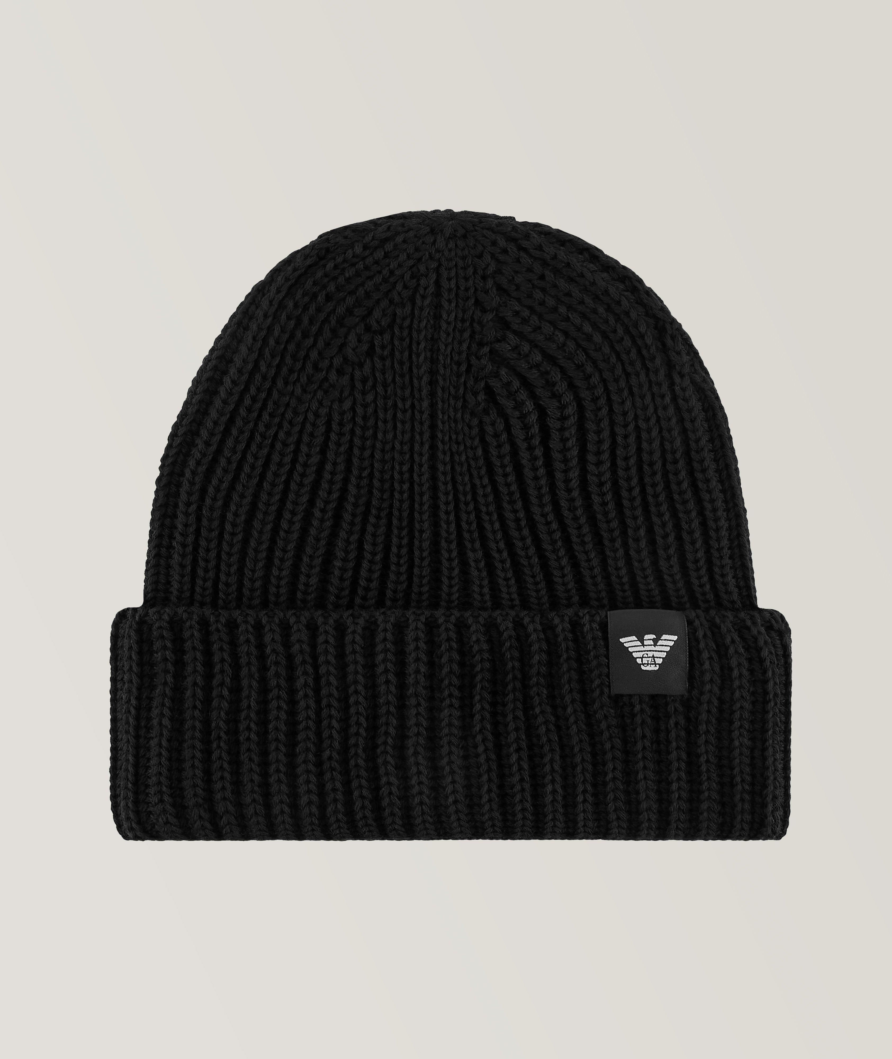 Tuque en tricot de laine à côtes anglaises image 0