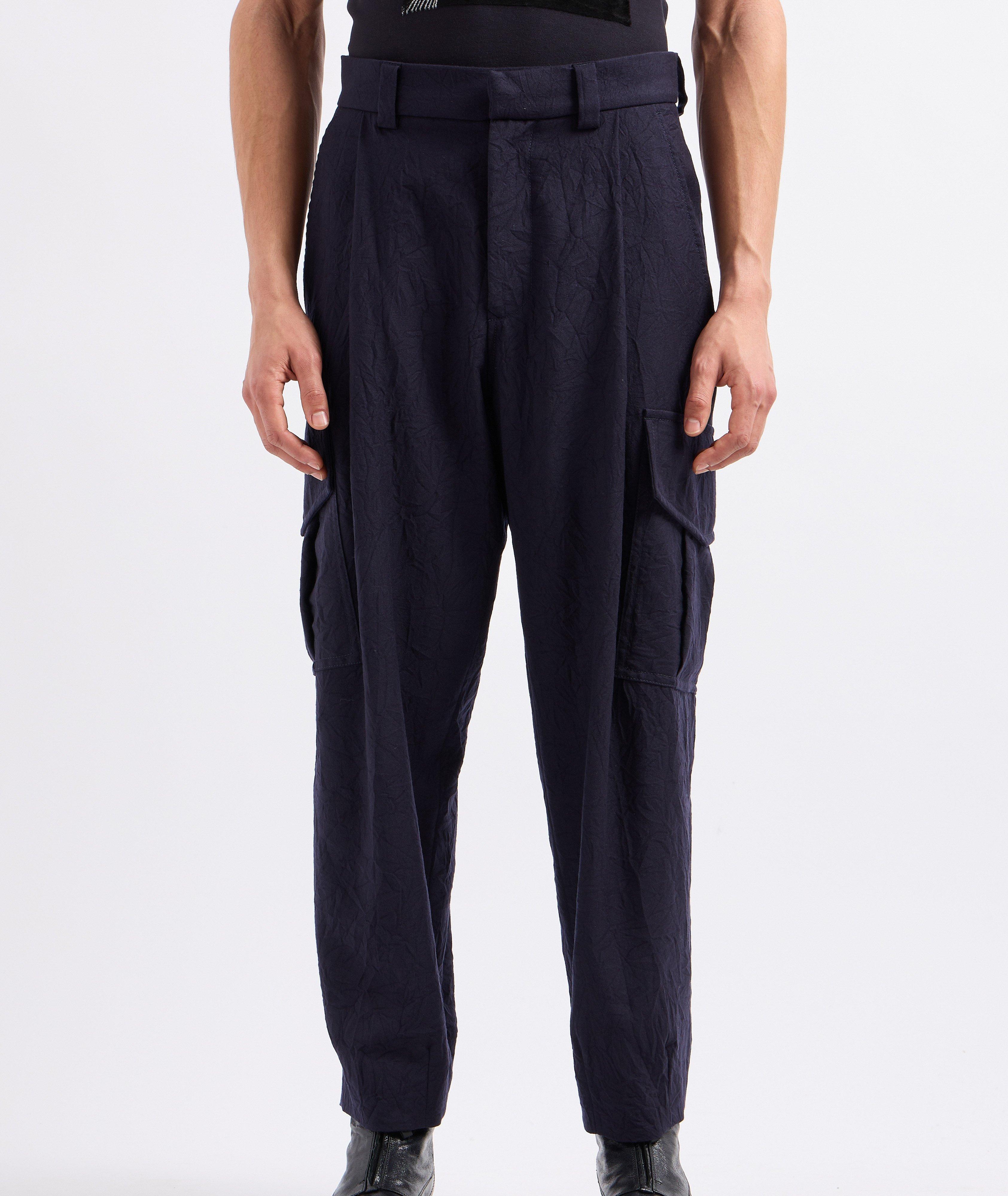 Single-Pleat Wool Cargo Pants image 1