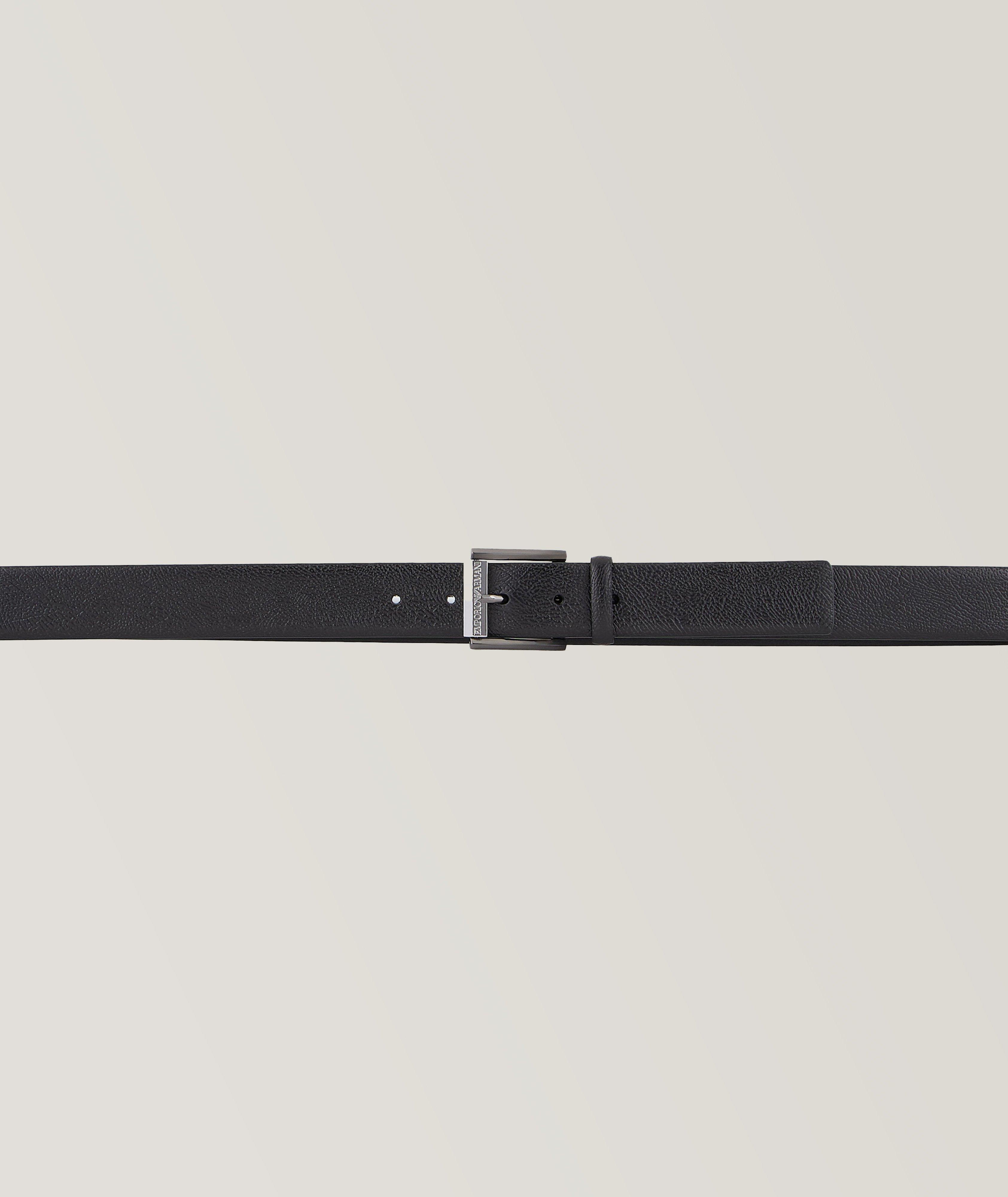 Ceinture en cuir à boucle de marque image 1