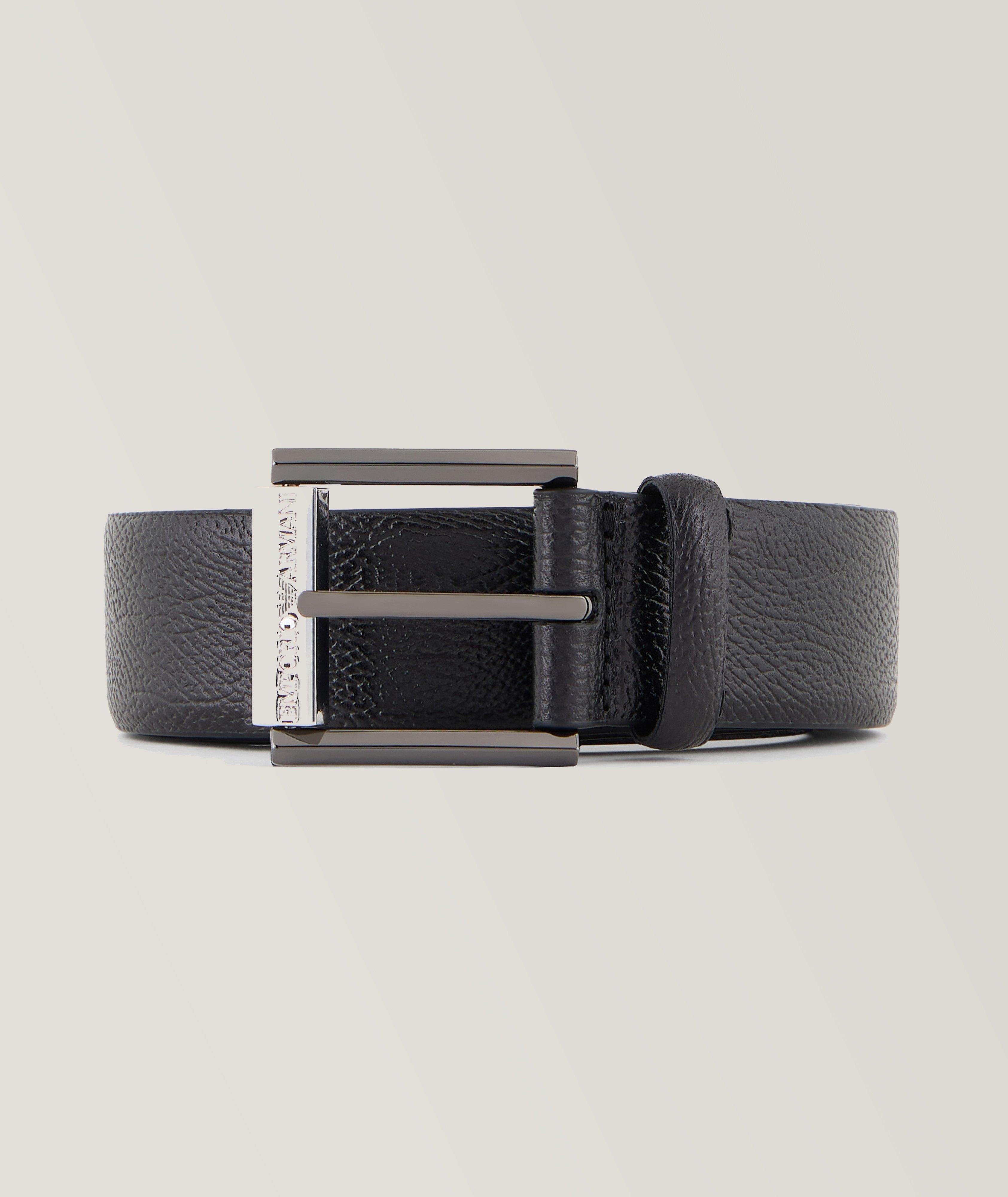 Logo Buckle Leather Belt  image 0