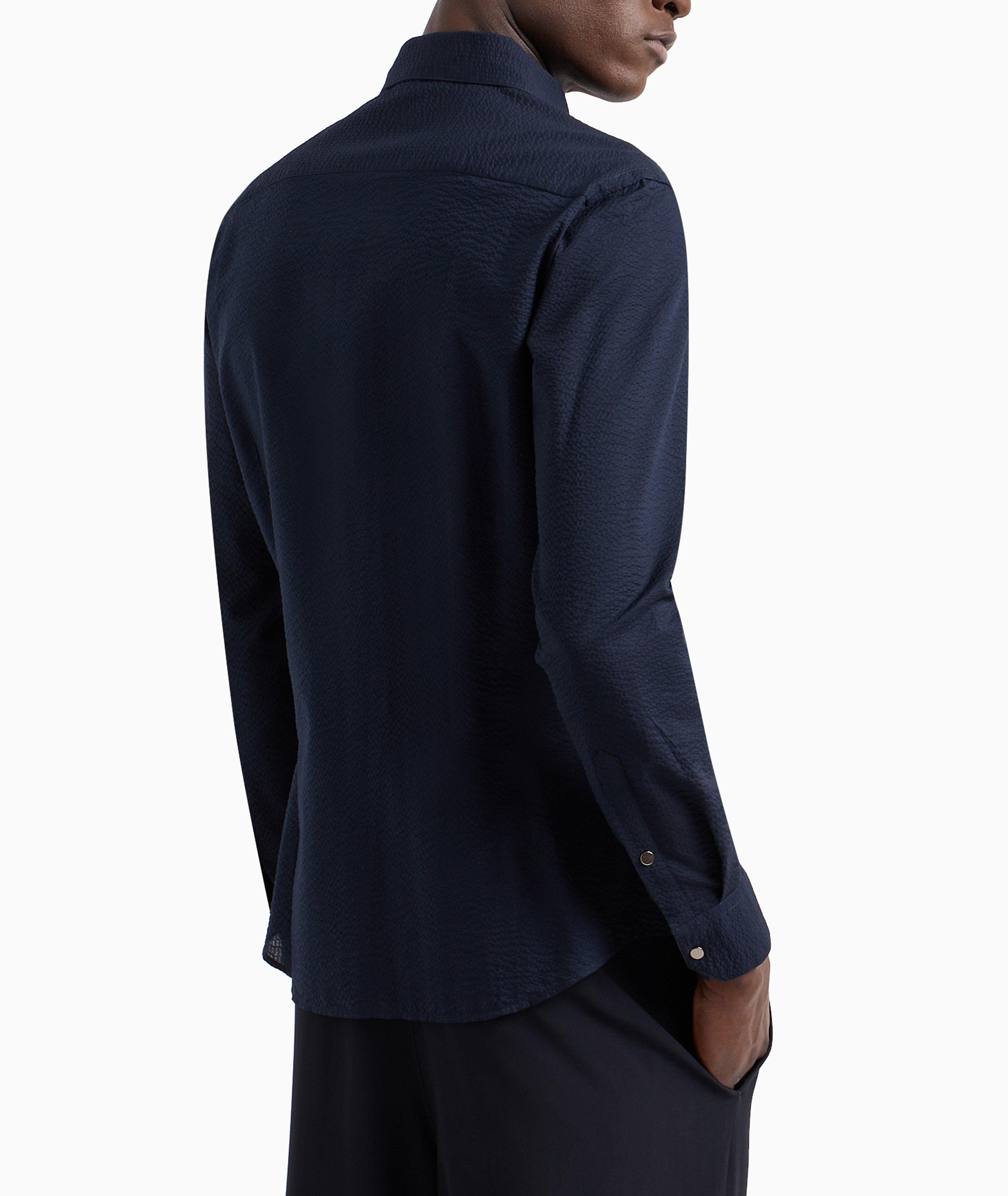 Chemise en toile seersucker à glissière image 2