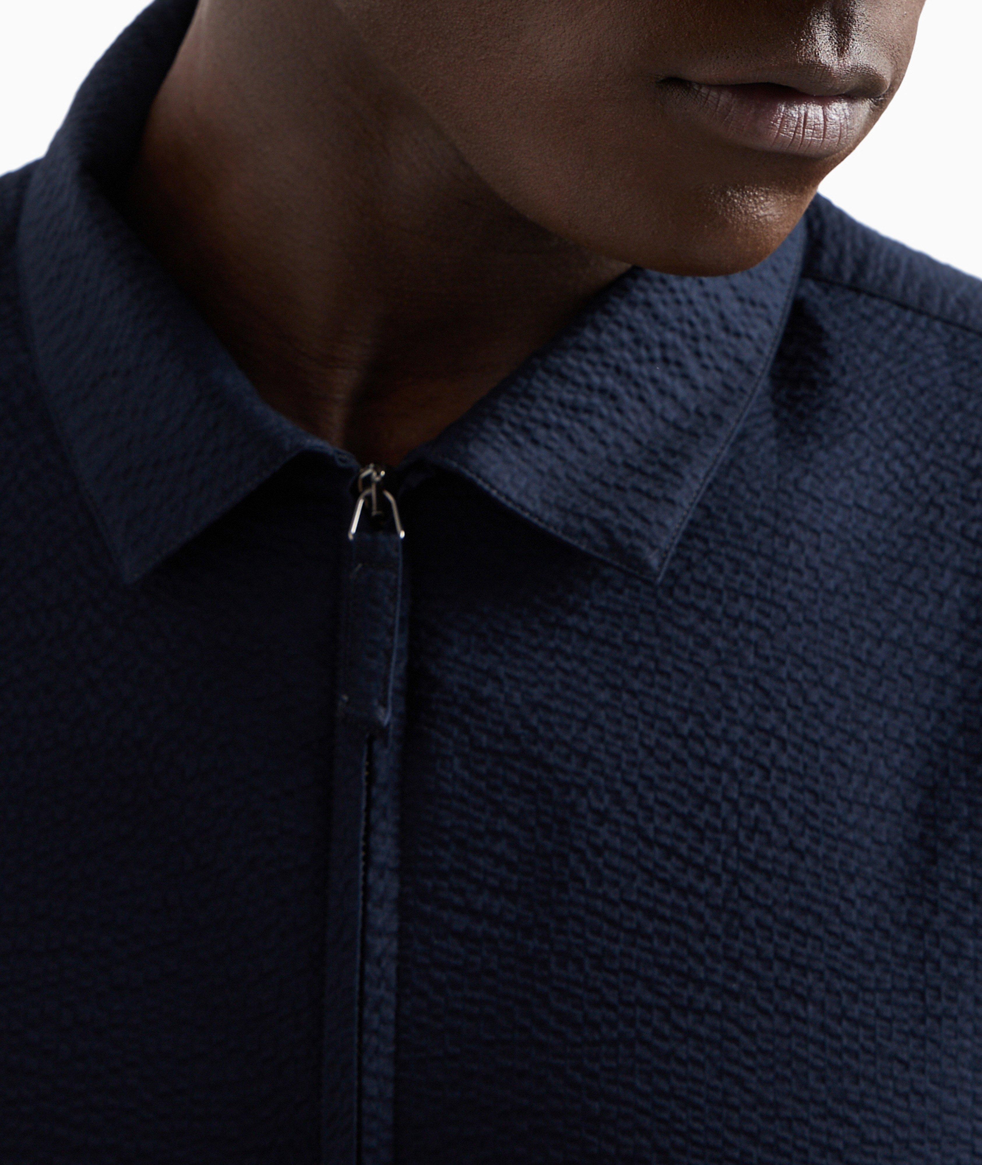 Chemise en toile seersucker à glissière image 3