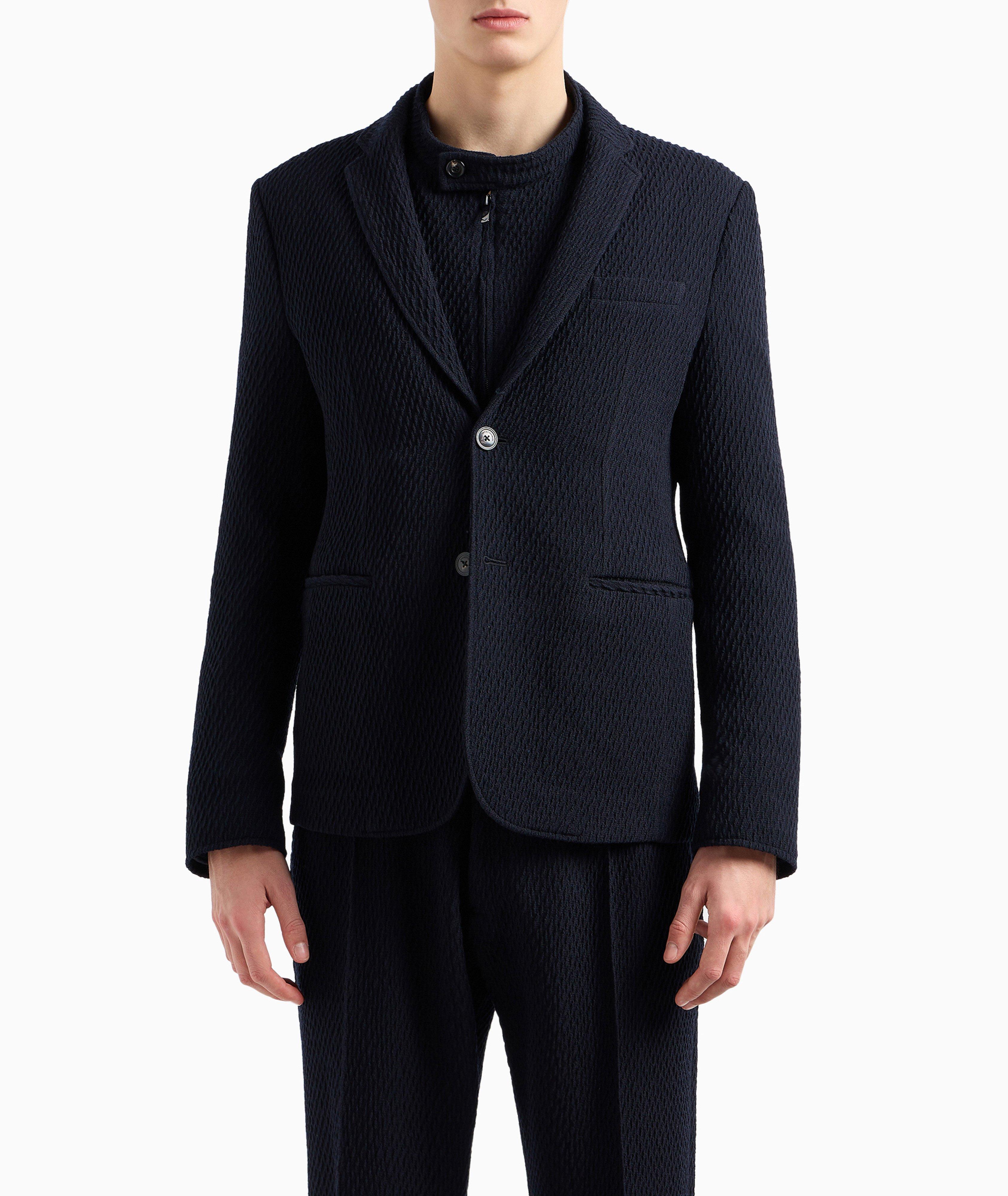 Textured Stretch-Virgin Wool Sport Jacket image 1