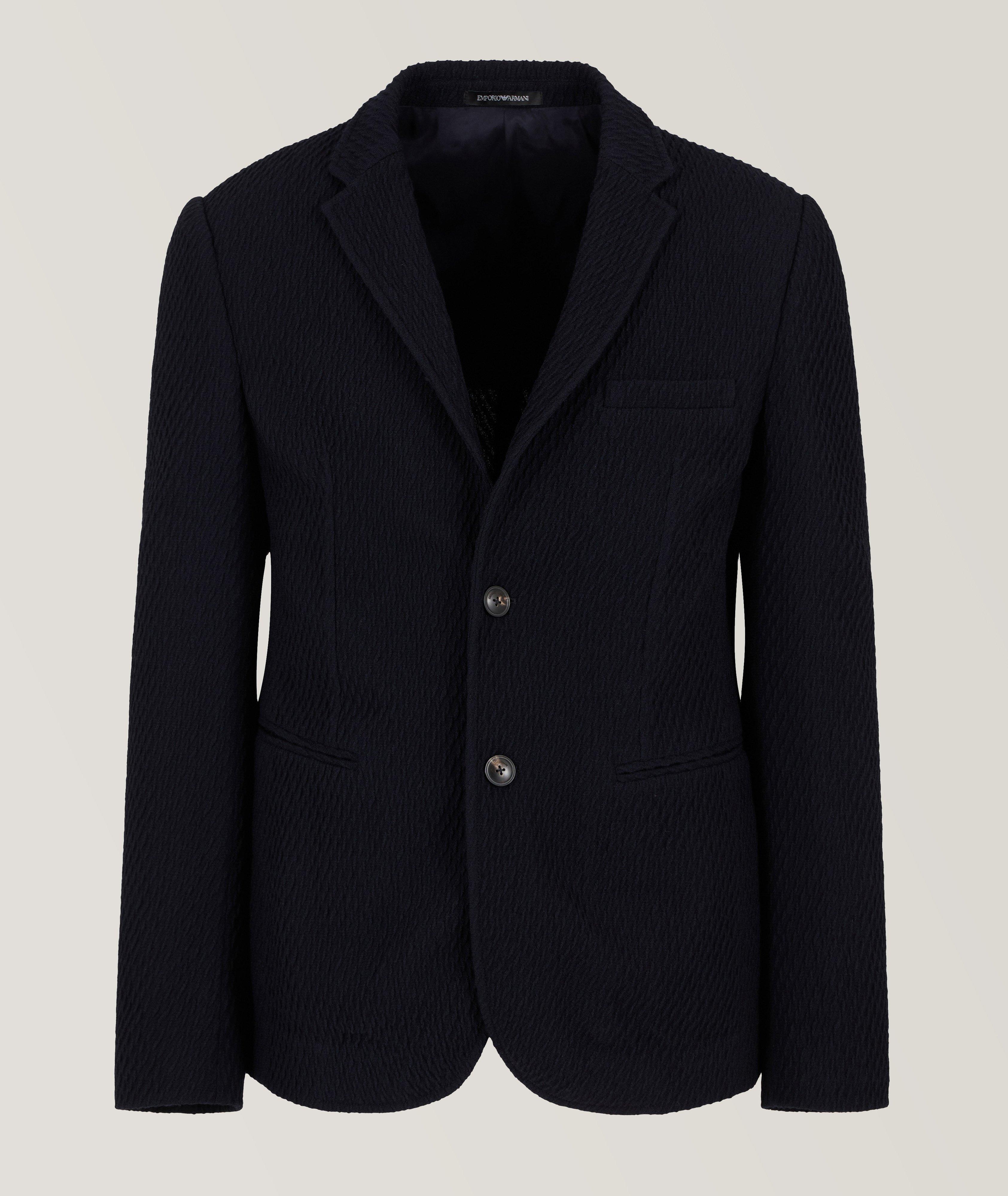 Textured Stretch-Virgin Wool Sport Jacket image 0