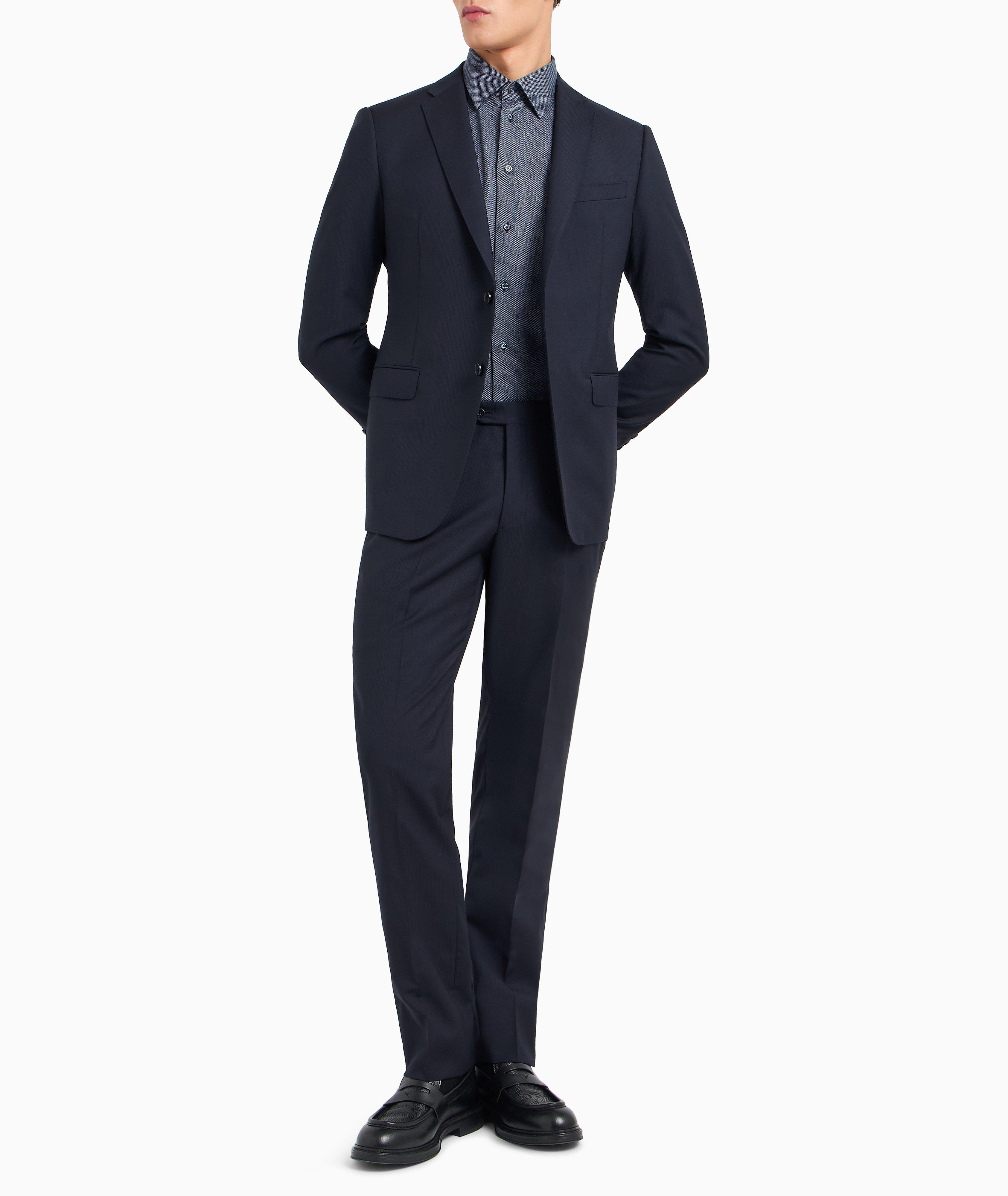 Tonal Micro Stripe Wool Suit	 image 1