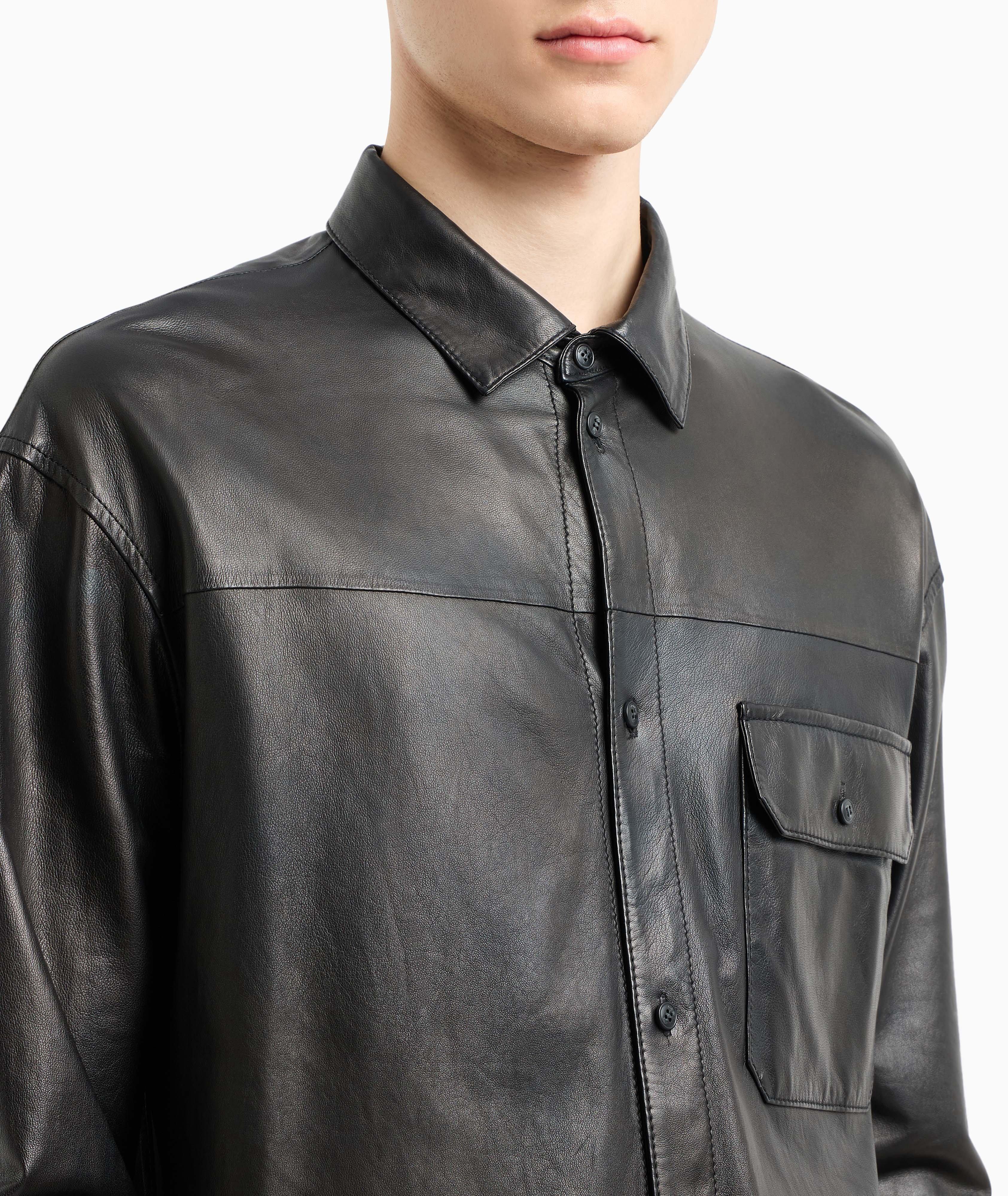 Lamb Leather Dress Shirt  image 3