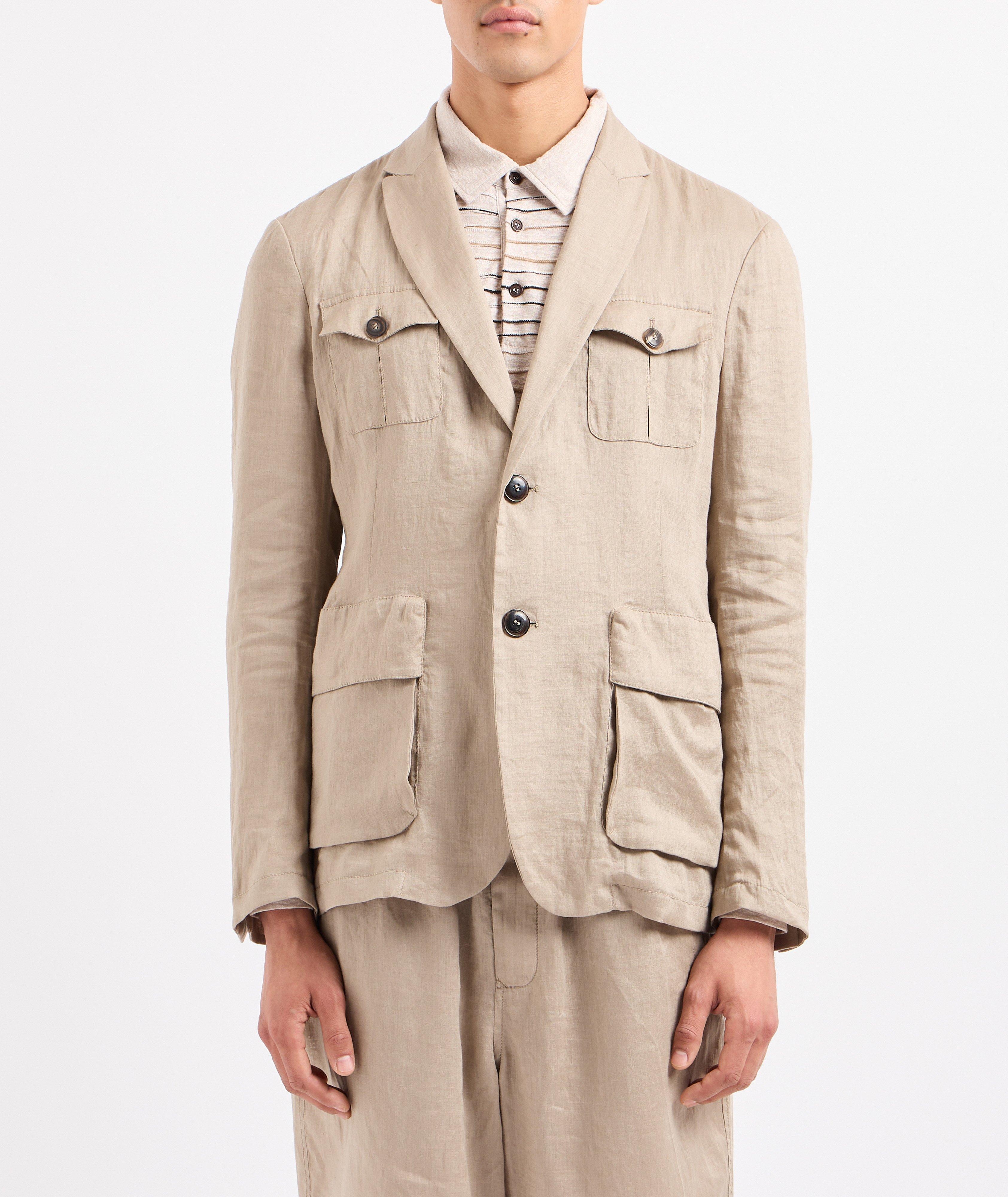 Linen Canvas Safari Sport Jacket  image 2