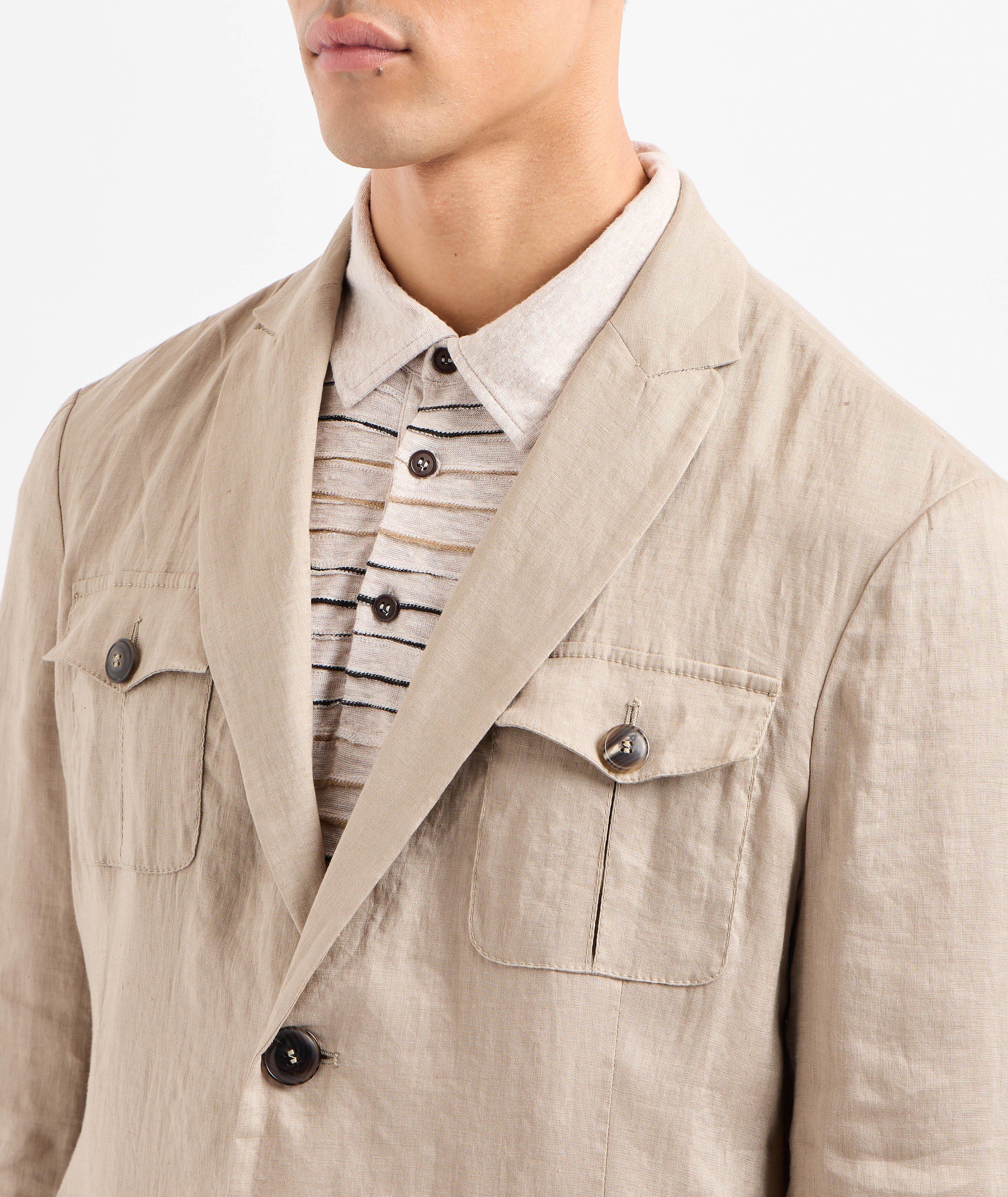 Linen Canvas Safari Sport Jacket  image 4