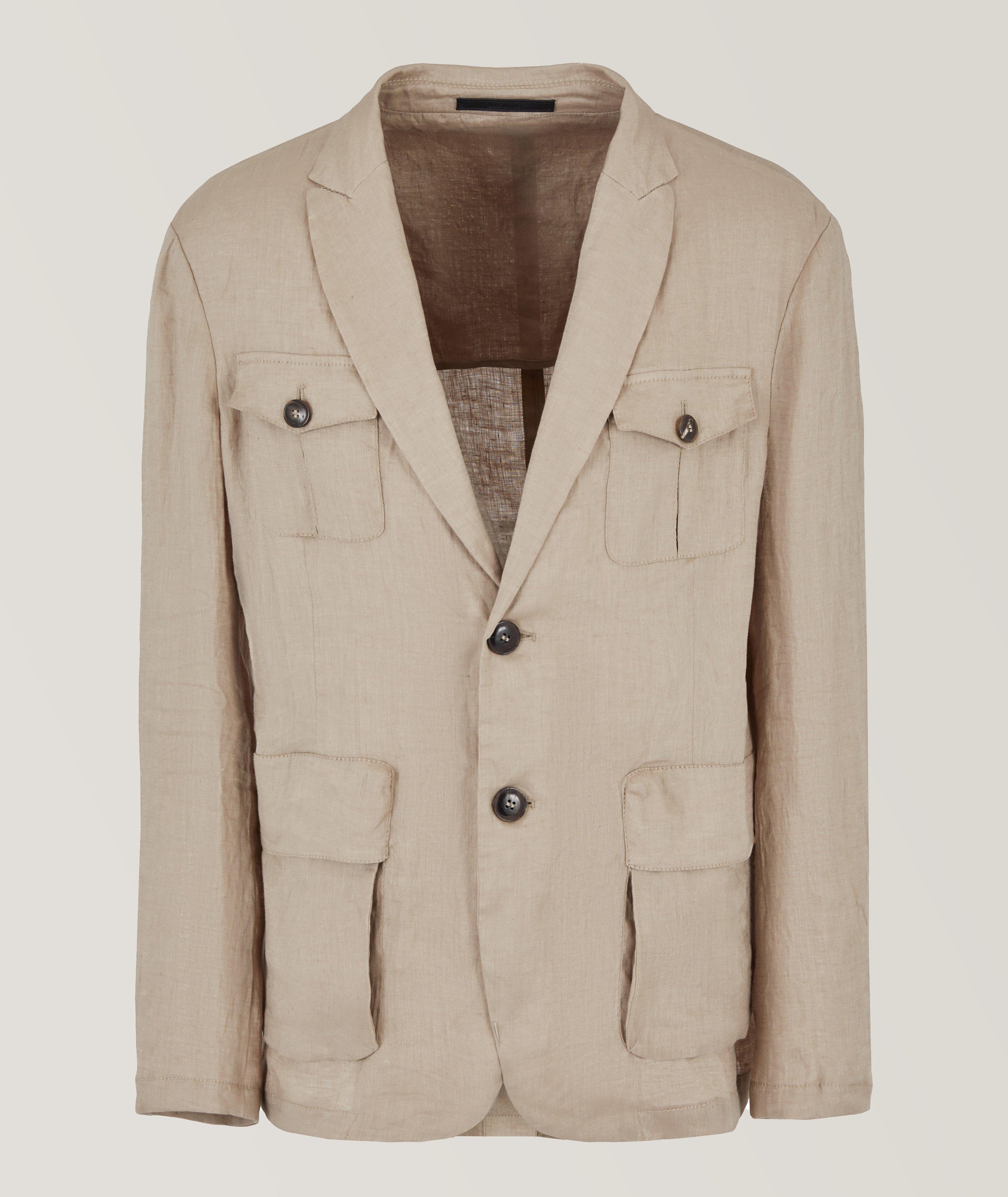 Linen Canvas Safari Sport Jacket  image 0