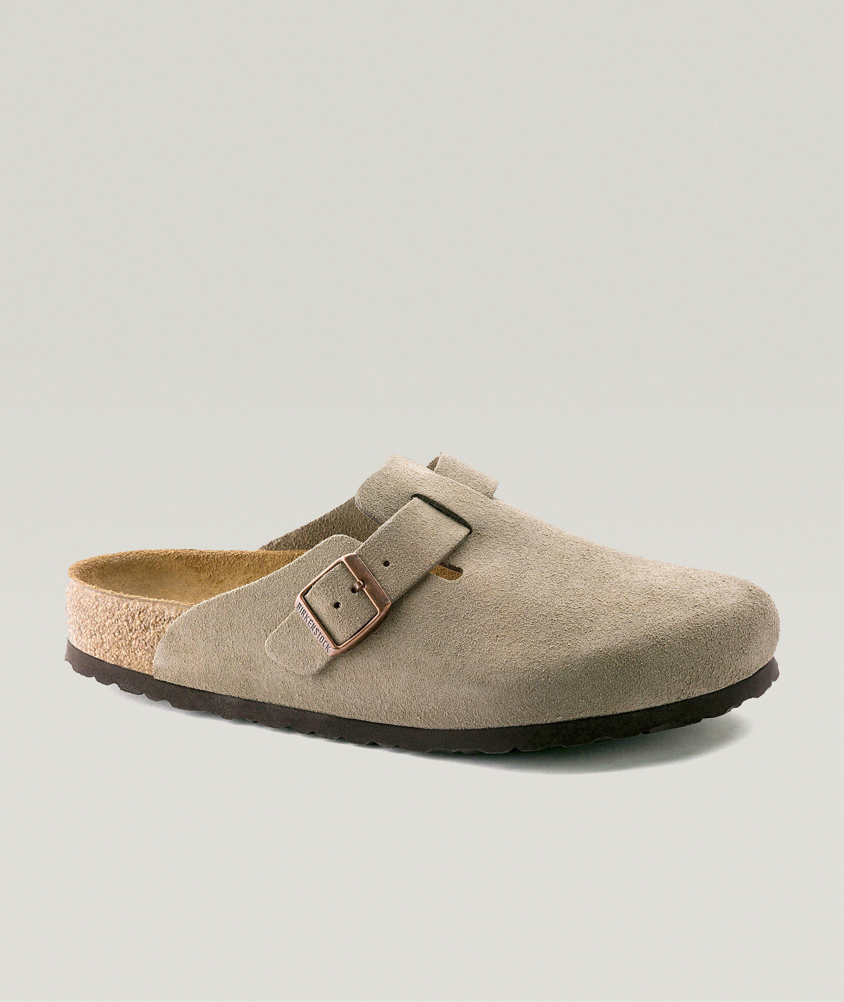 Birkenstock Boston Suede Soft Footbed Mules 