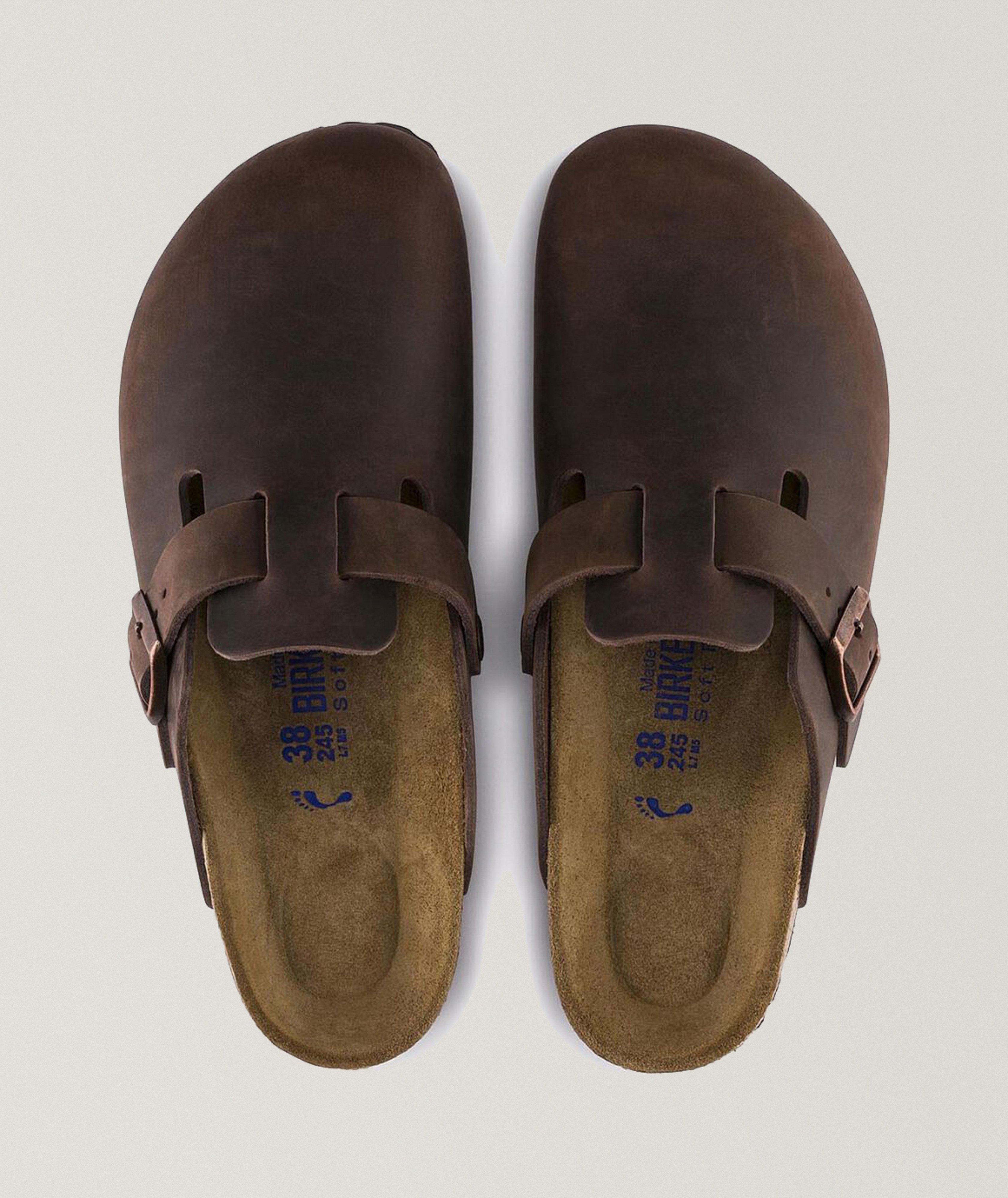 Boston Leather Soft Footbed Mules