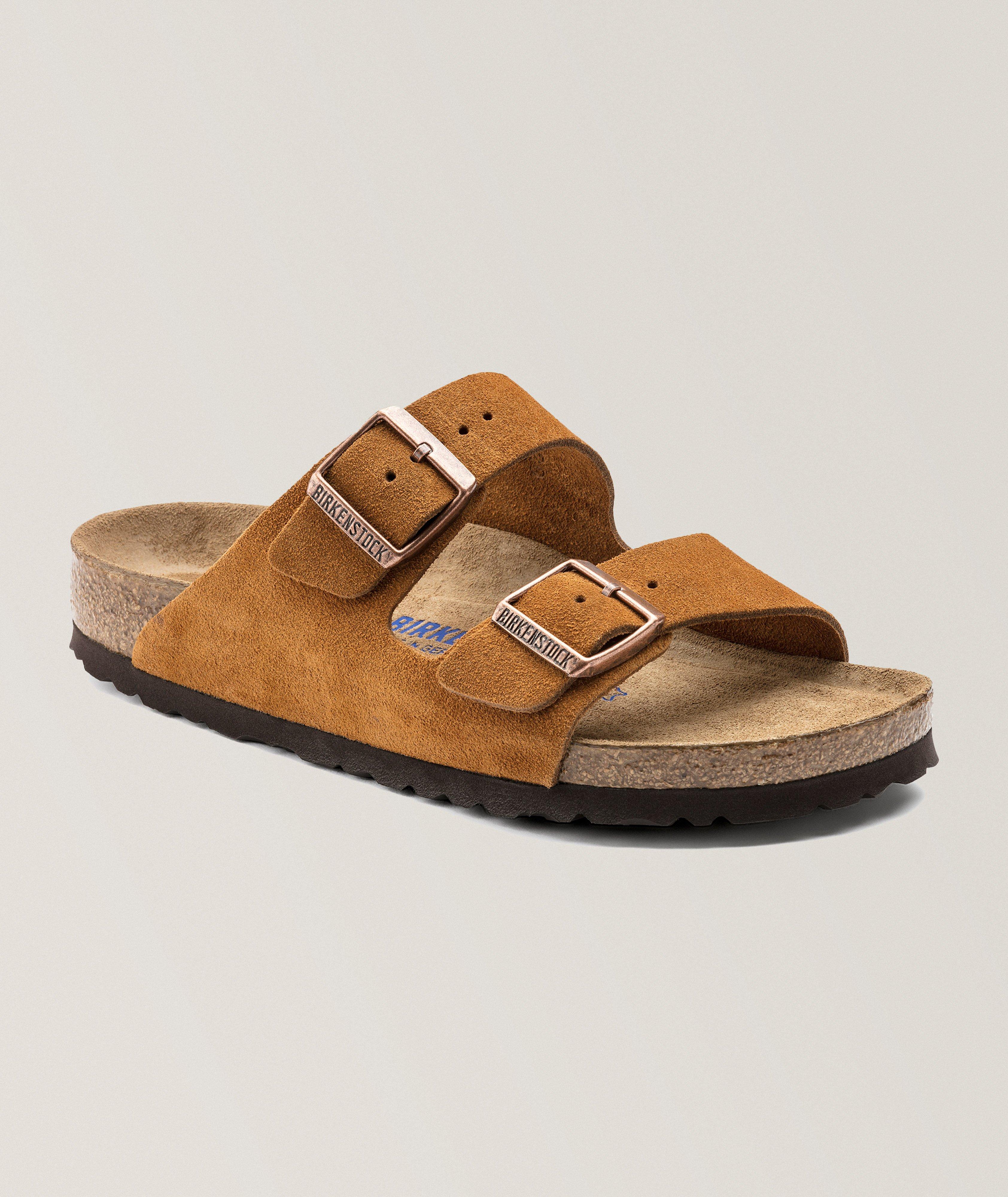 Birkenstock Arizona Suede Soft Footbed Sandals 