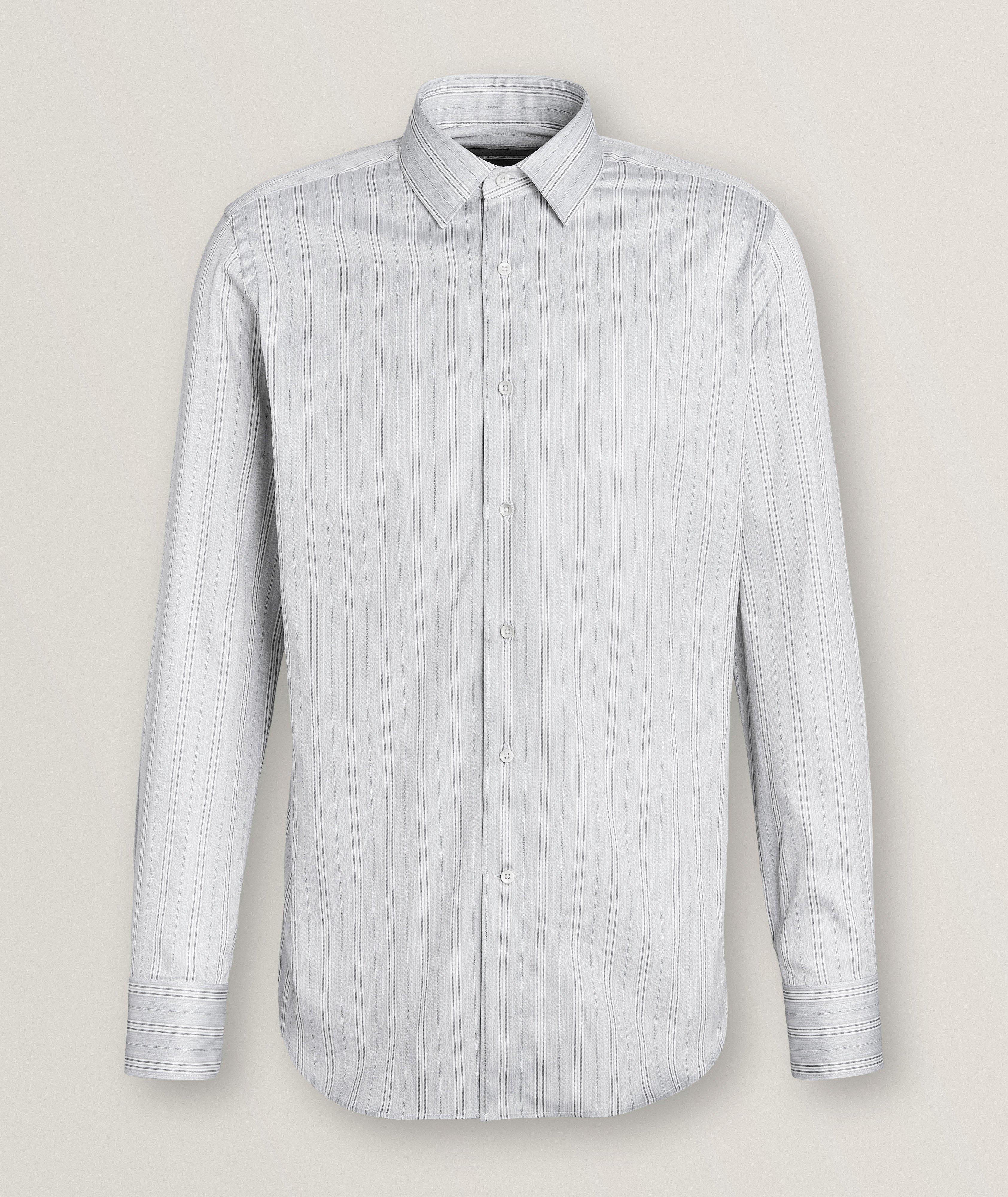 Striped Cotton Dress Shirt  image 0