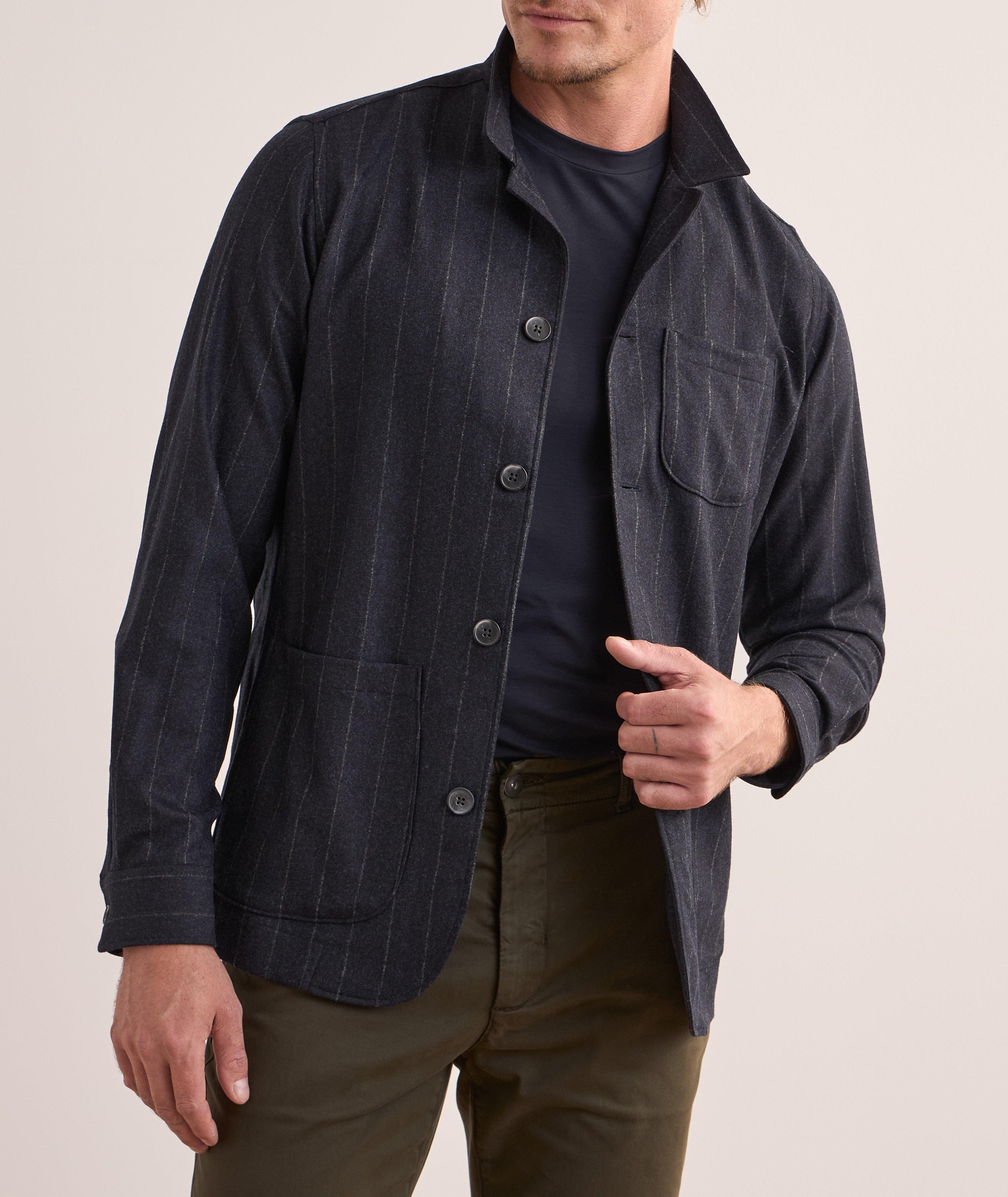 Stripe Wool Overshirt  image 1