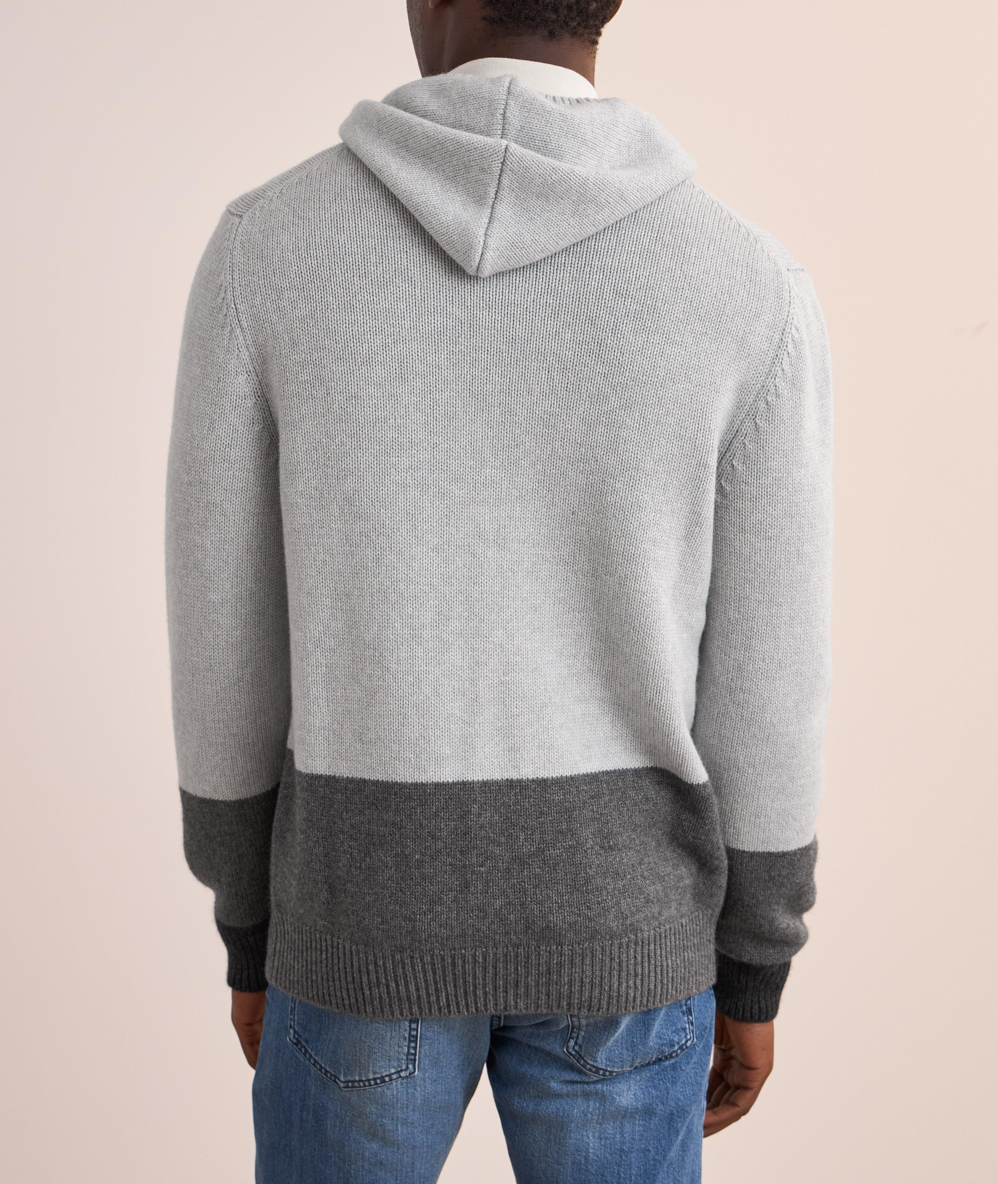 Cashmere Hooded Zip-Up Cardigan image 2