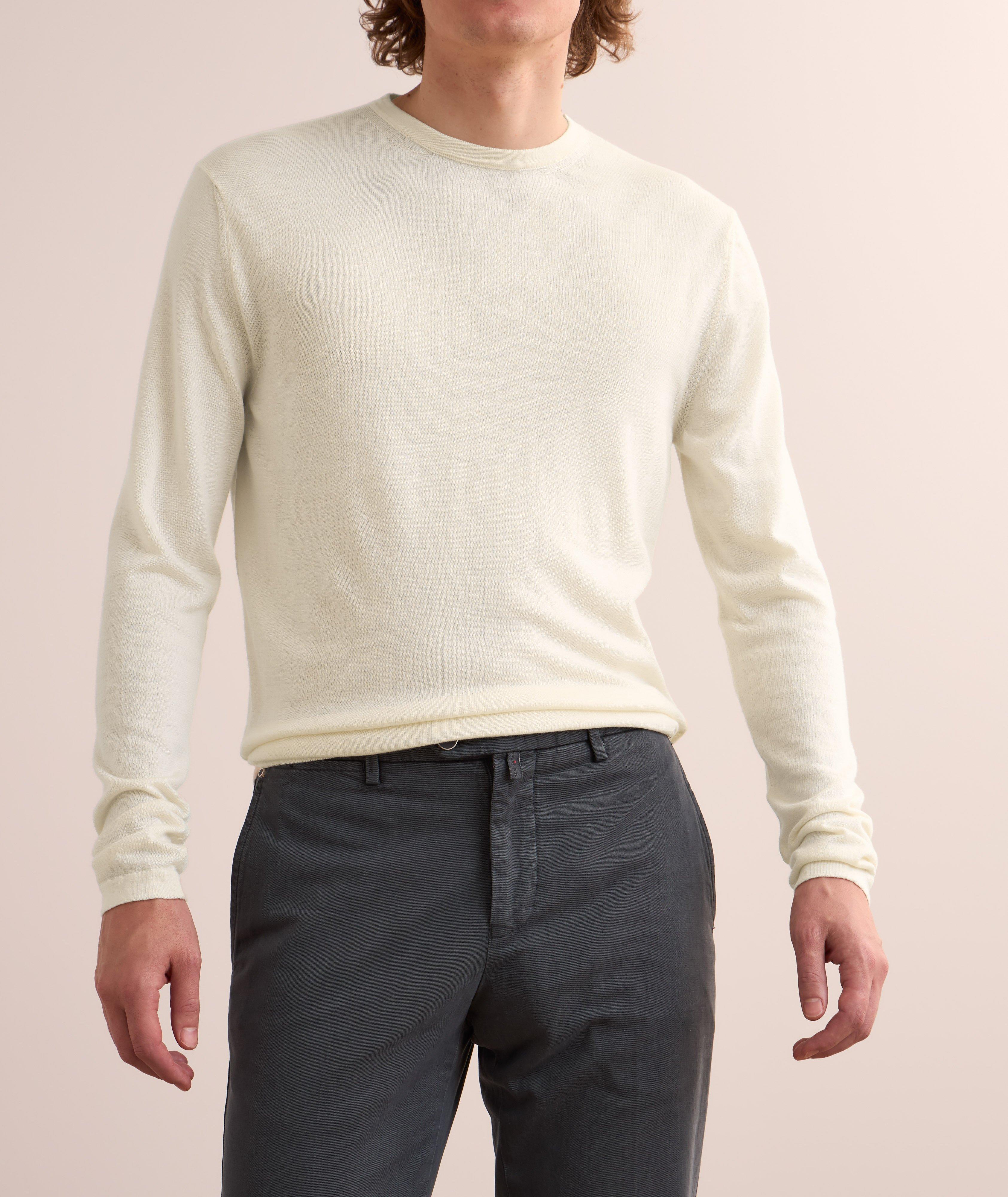 Stretch-Virgin Wool Blend Sweater  image 1