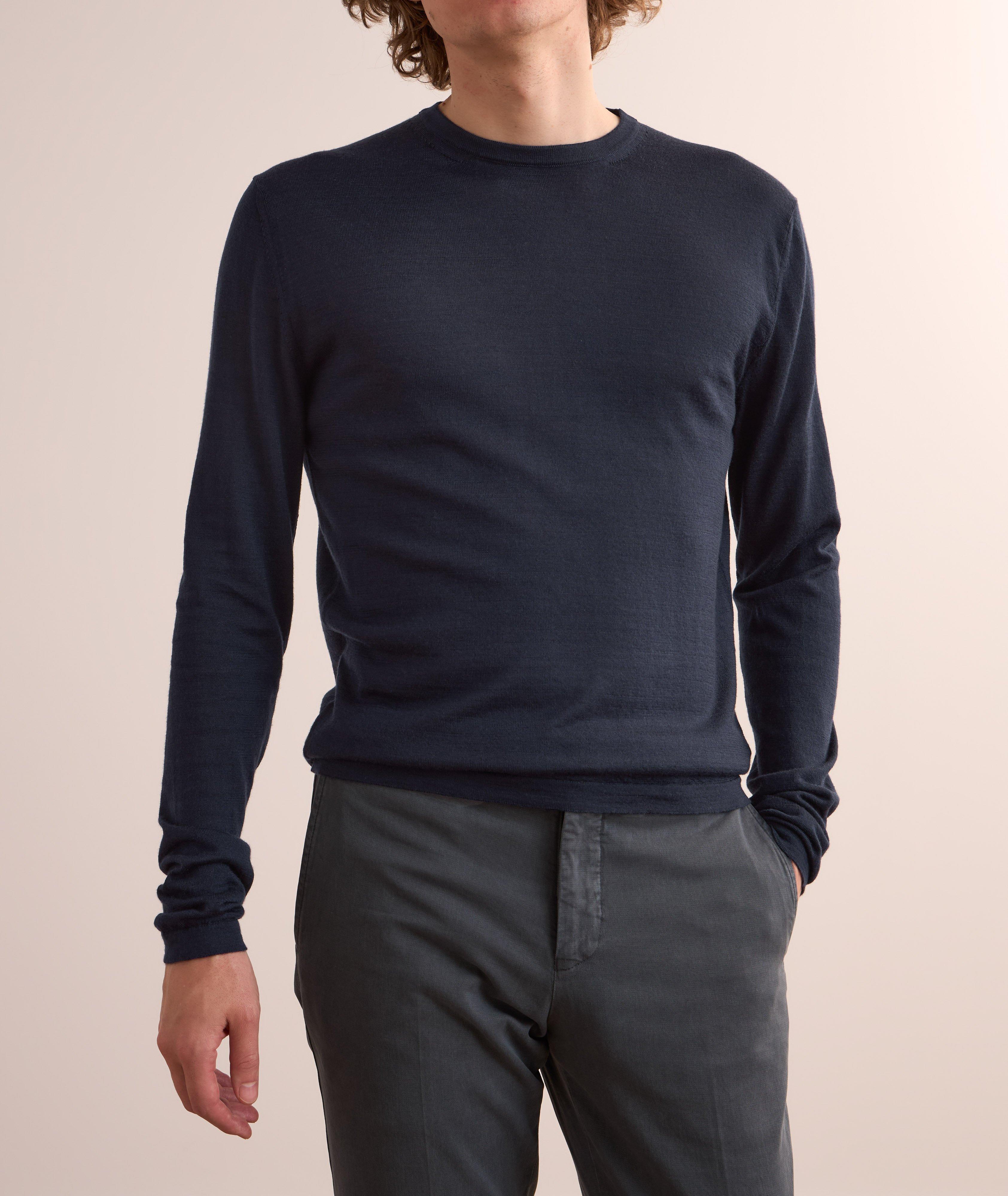 Stretch-Virgin Wool Blend Sweater  image 1