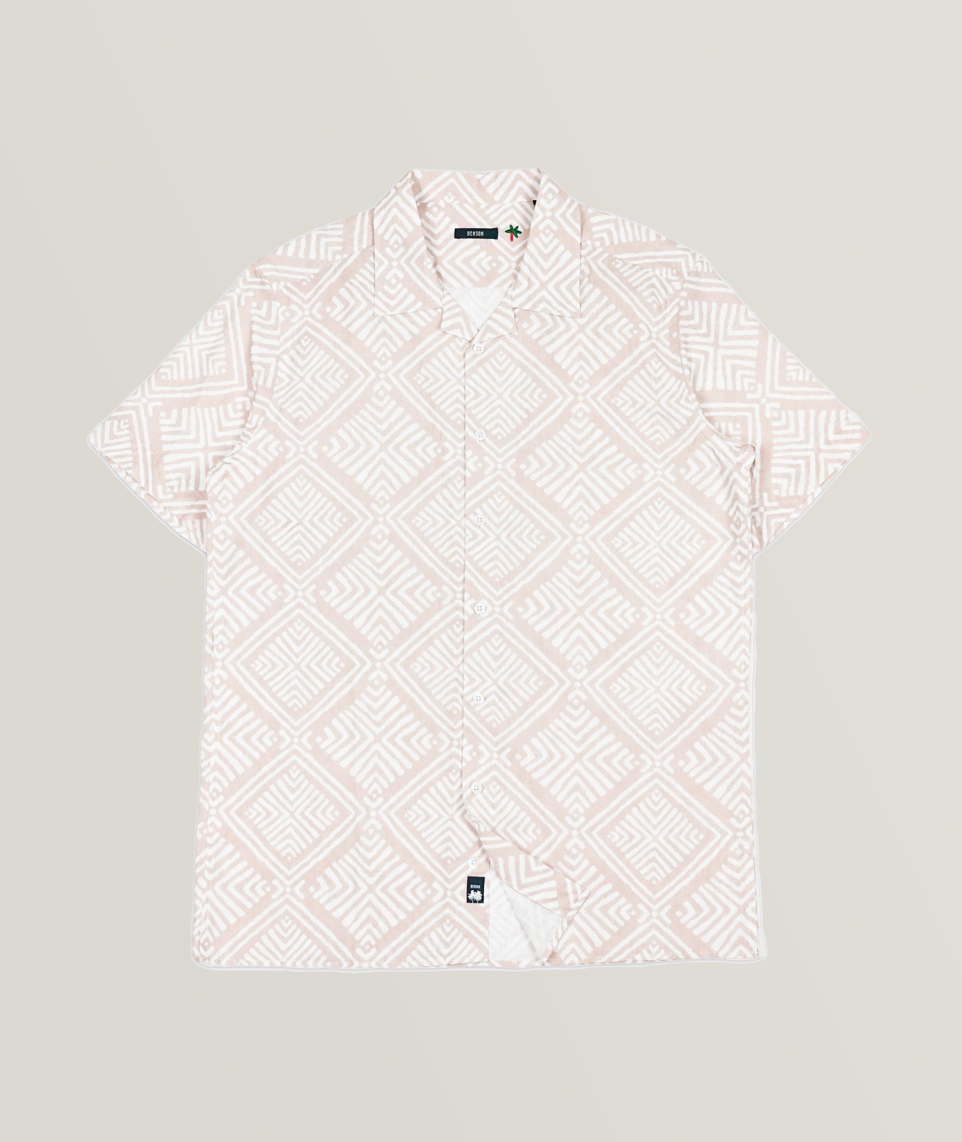 Malibu Tiles Pattern Sport Shirt image 0