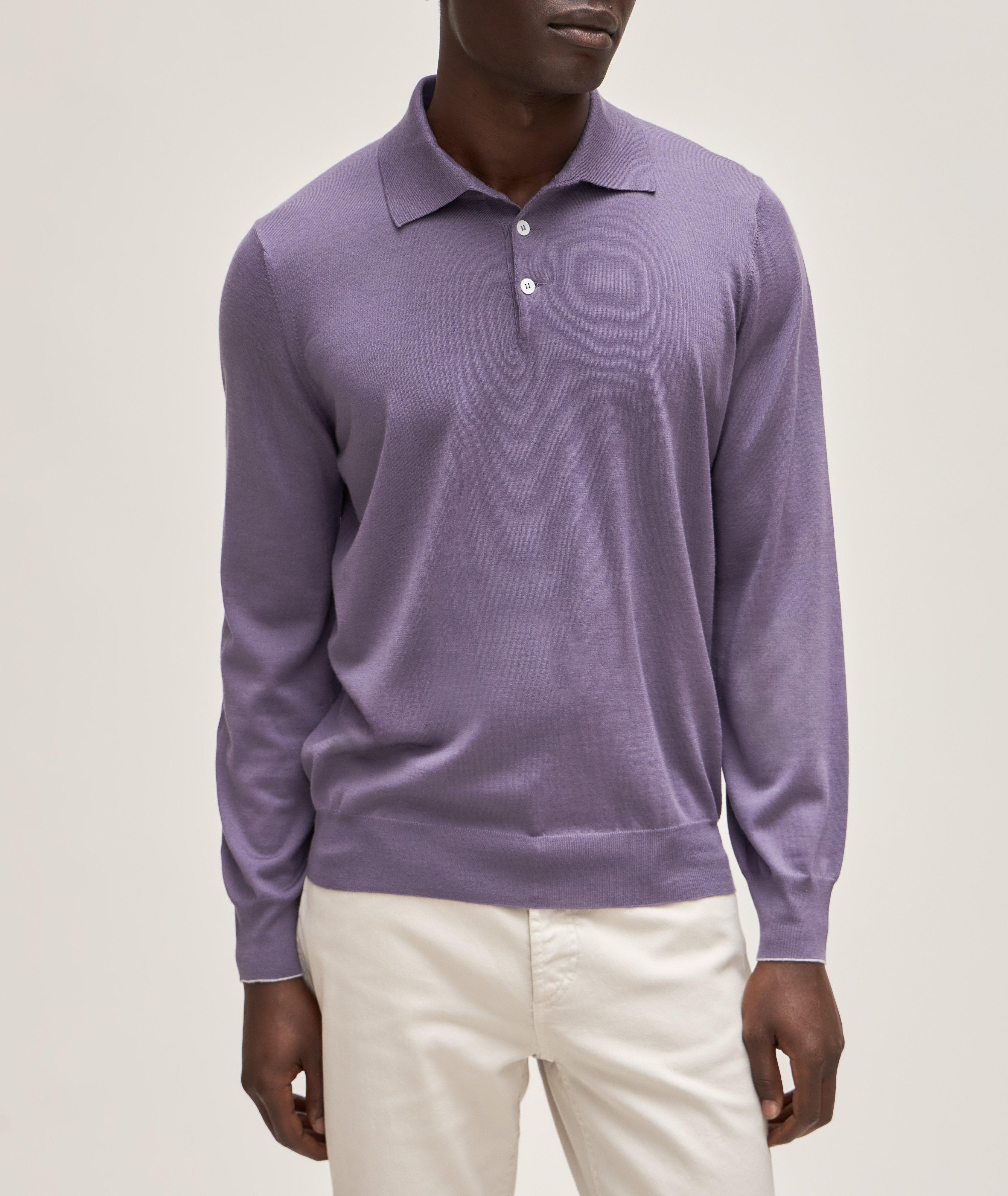 Fine Gauge Wool-Cashmere Knitted Polo  image 1