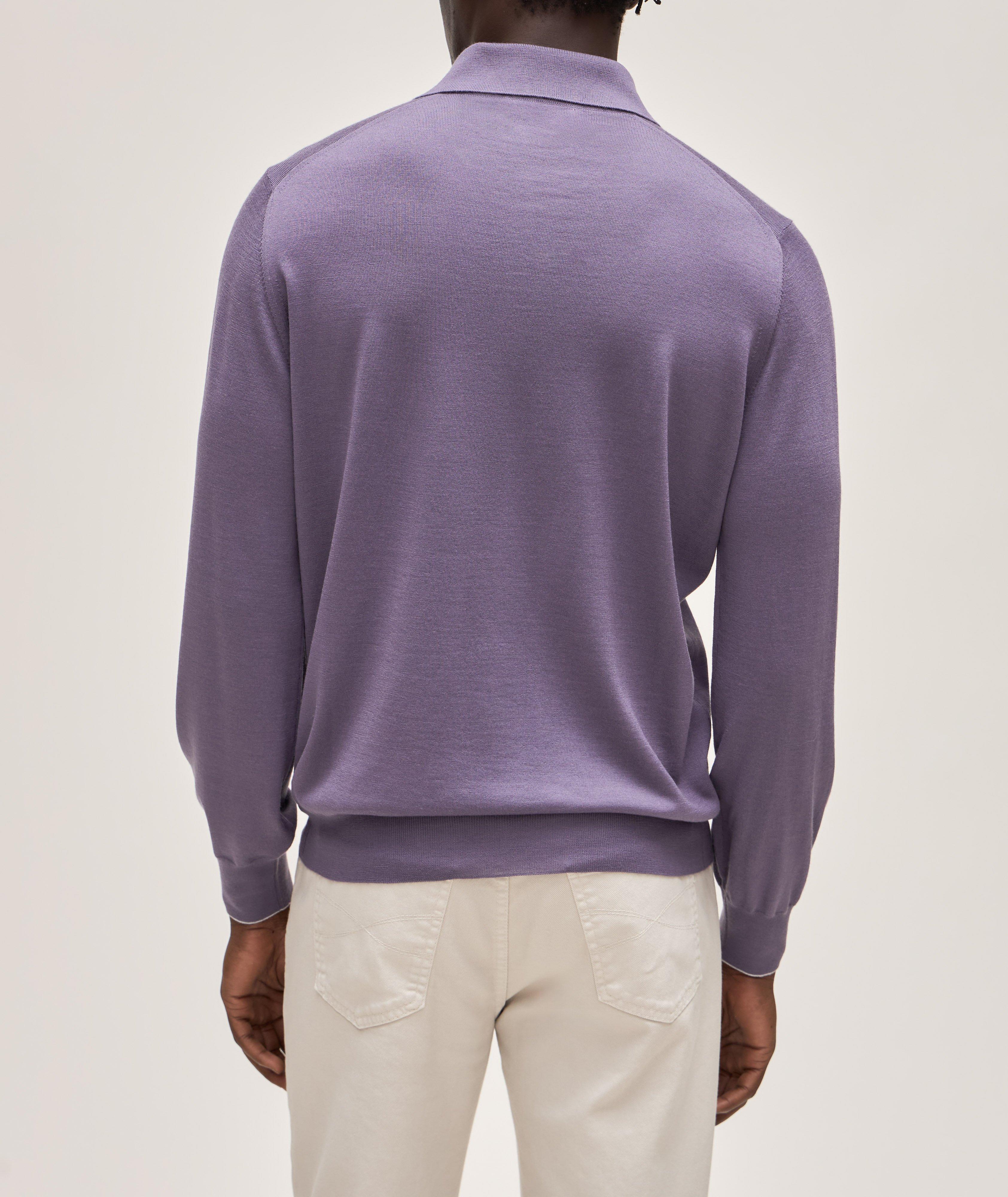Fine Gauge Wool-Cashmere Knitted Polo  image 2