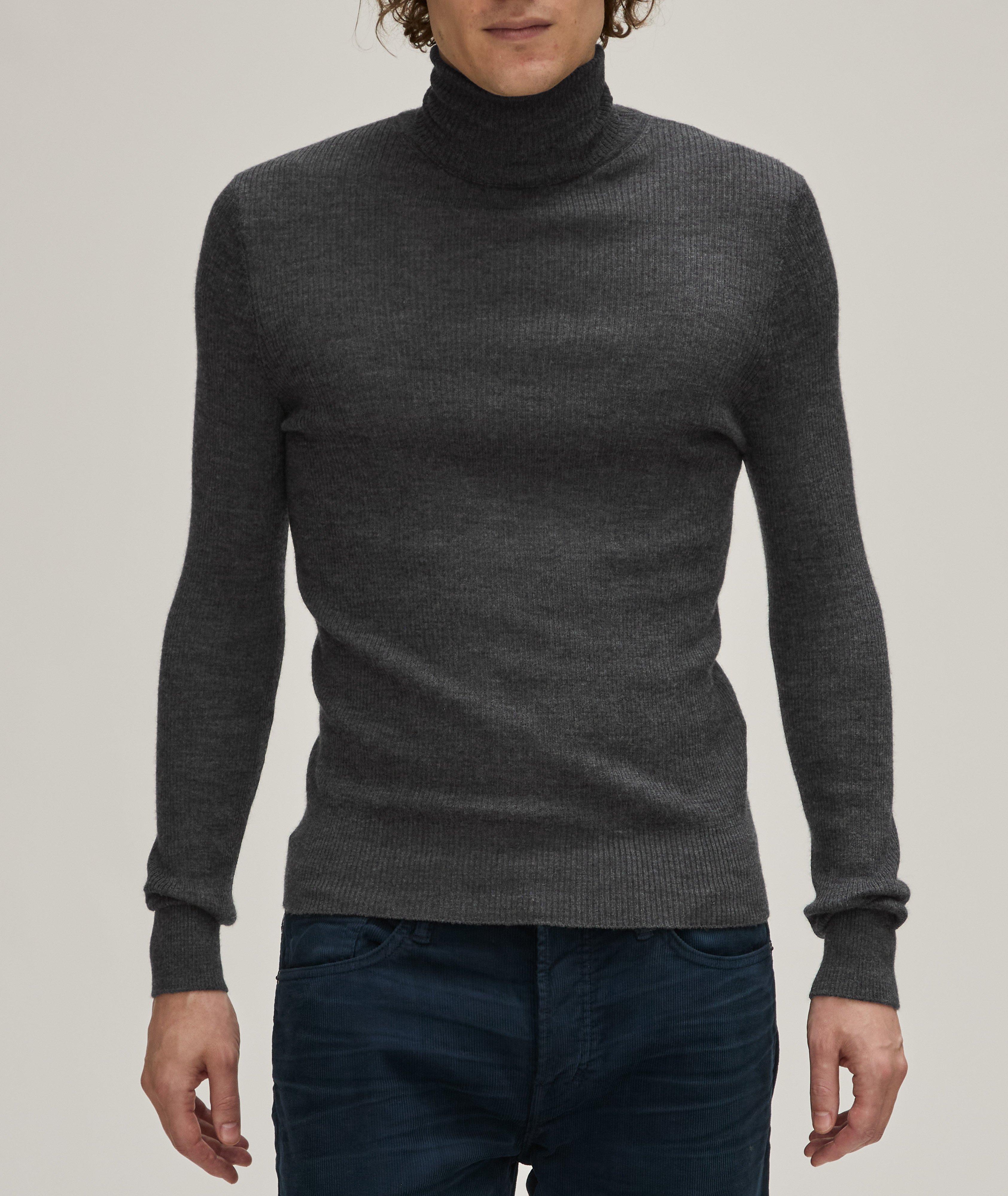 Wool-Blend Ribbed Turtleneck image 1