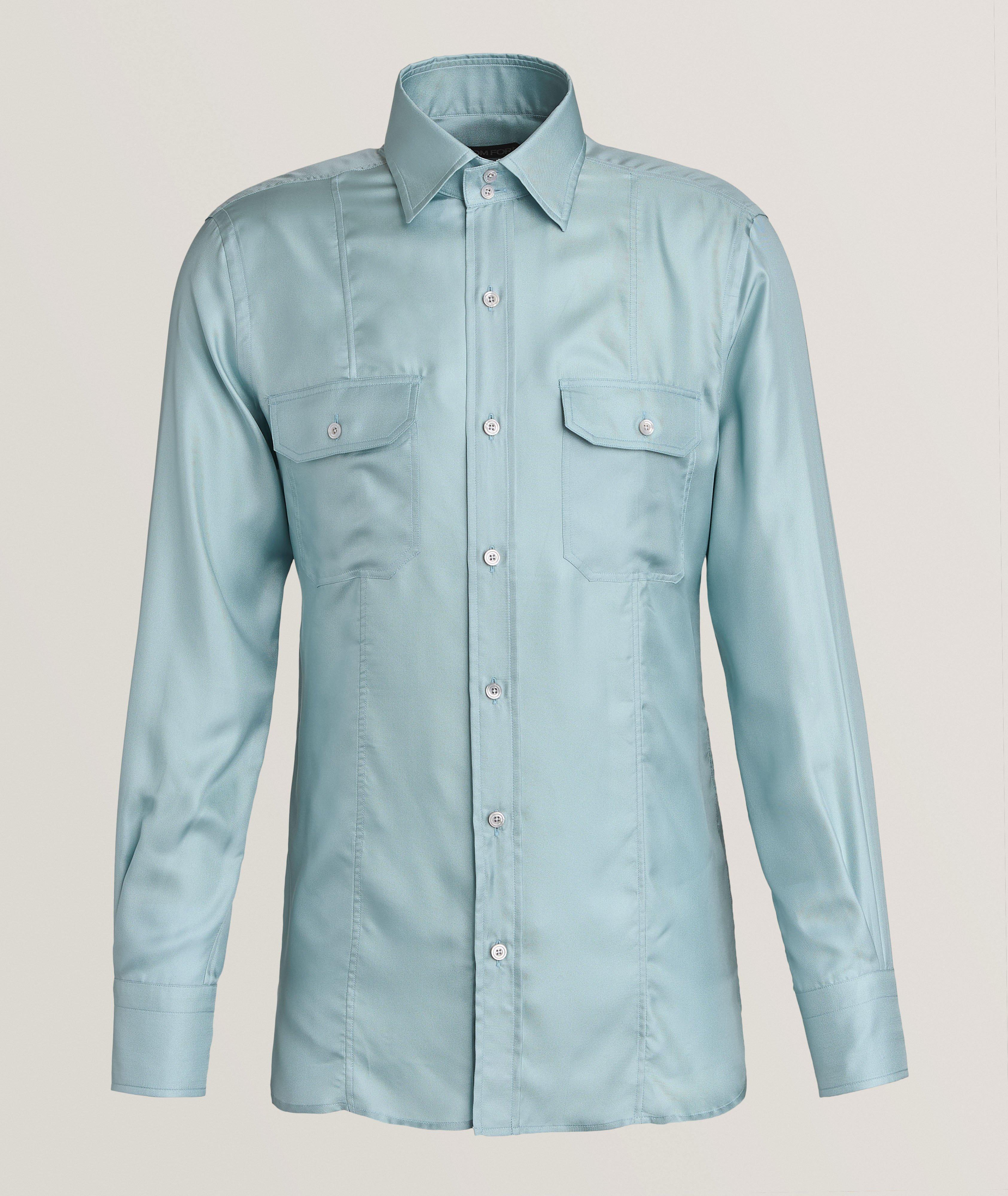 Washed Silk Twill Shirt  image 0