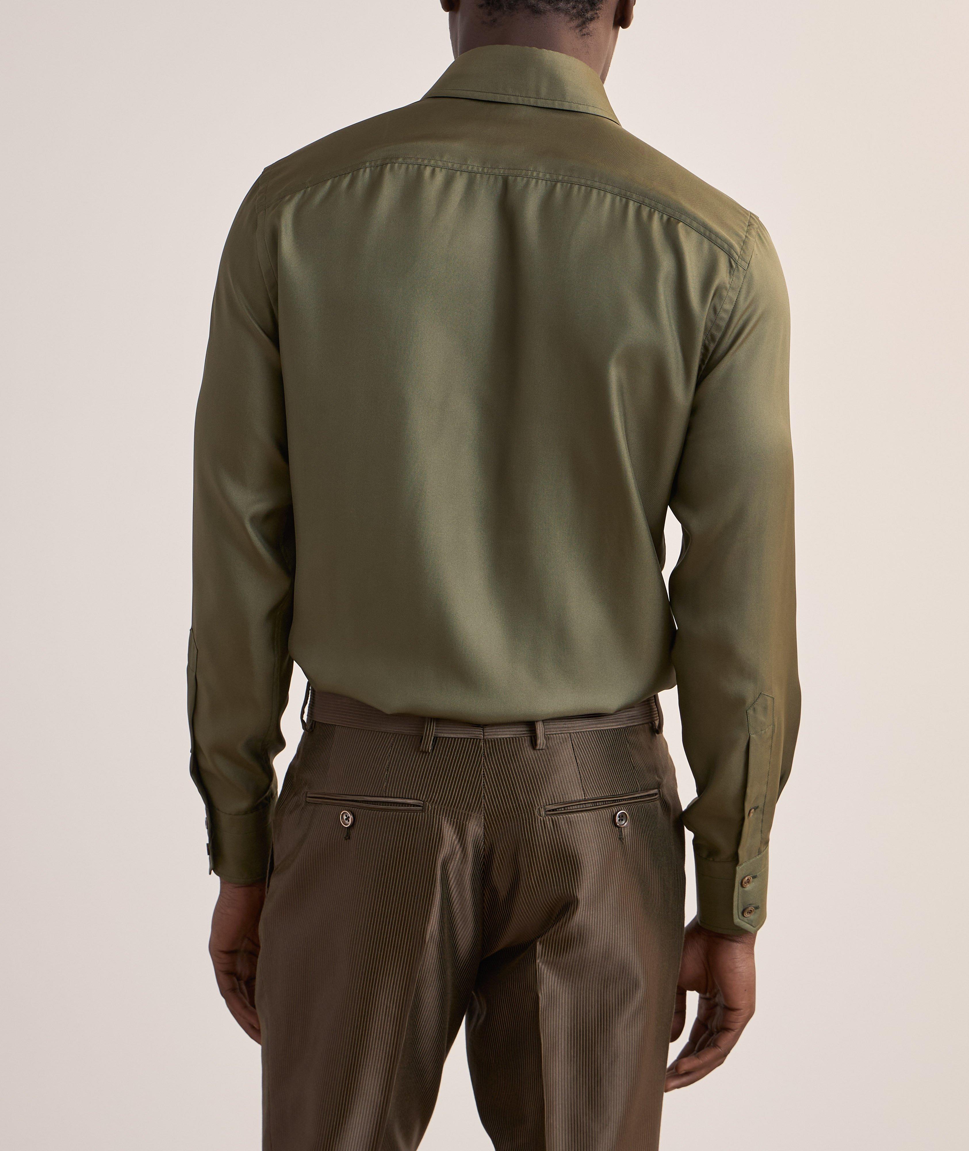 Chemise de style utilitaire en twill de soie image 2