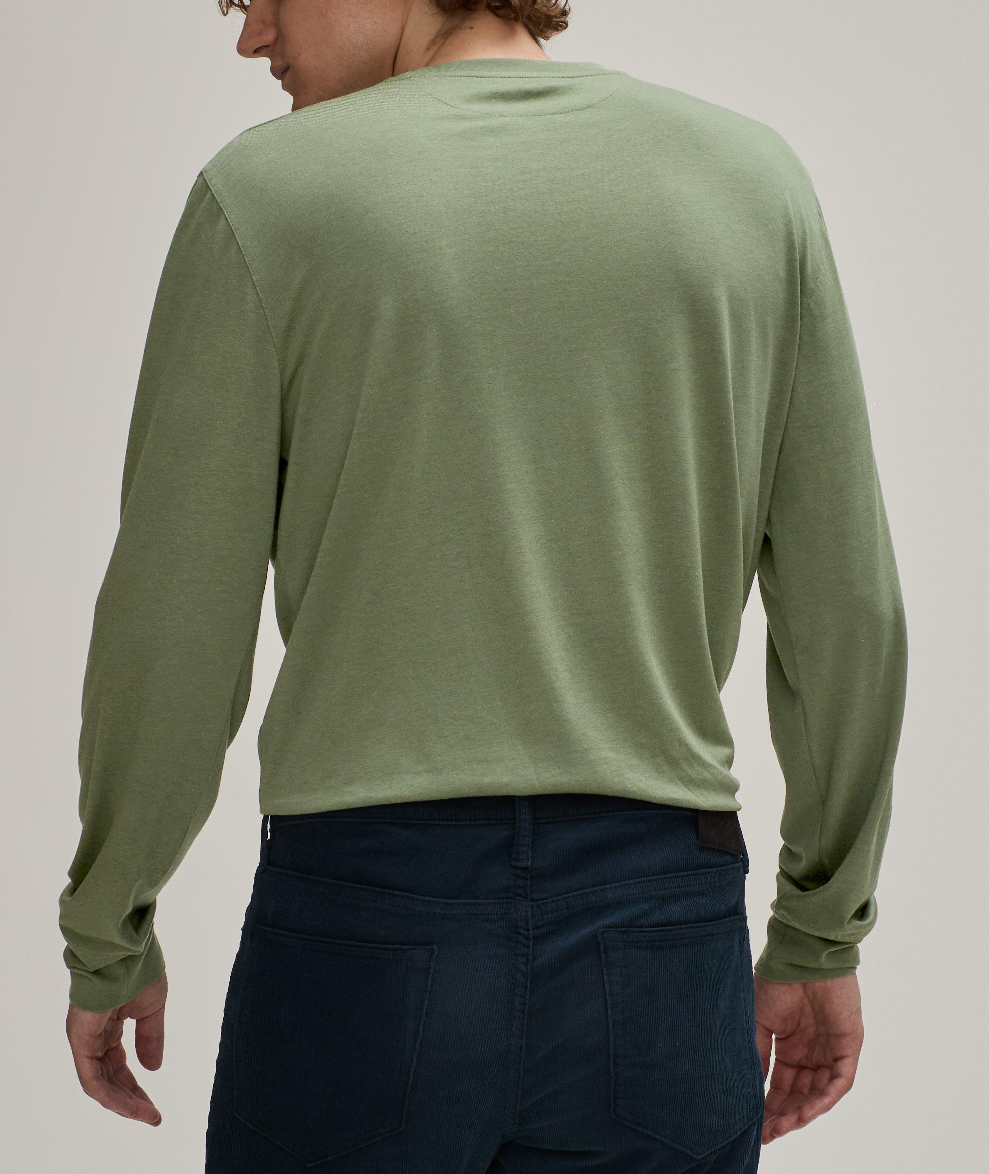 Lyocell-Cotton Long-Sleeve T-Shirt image 2