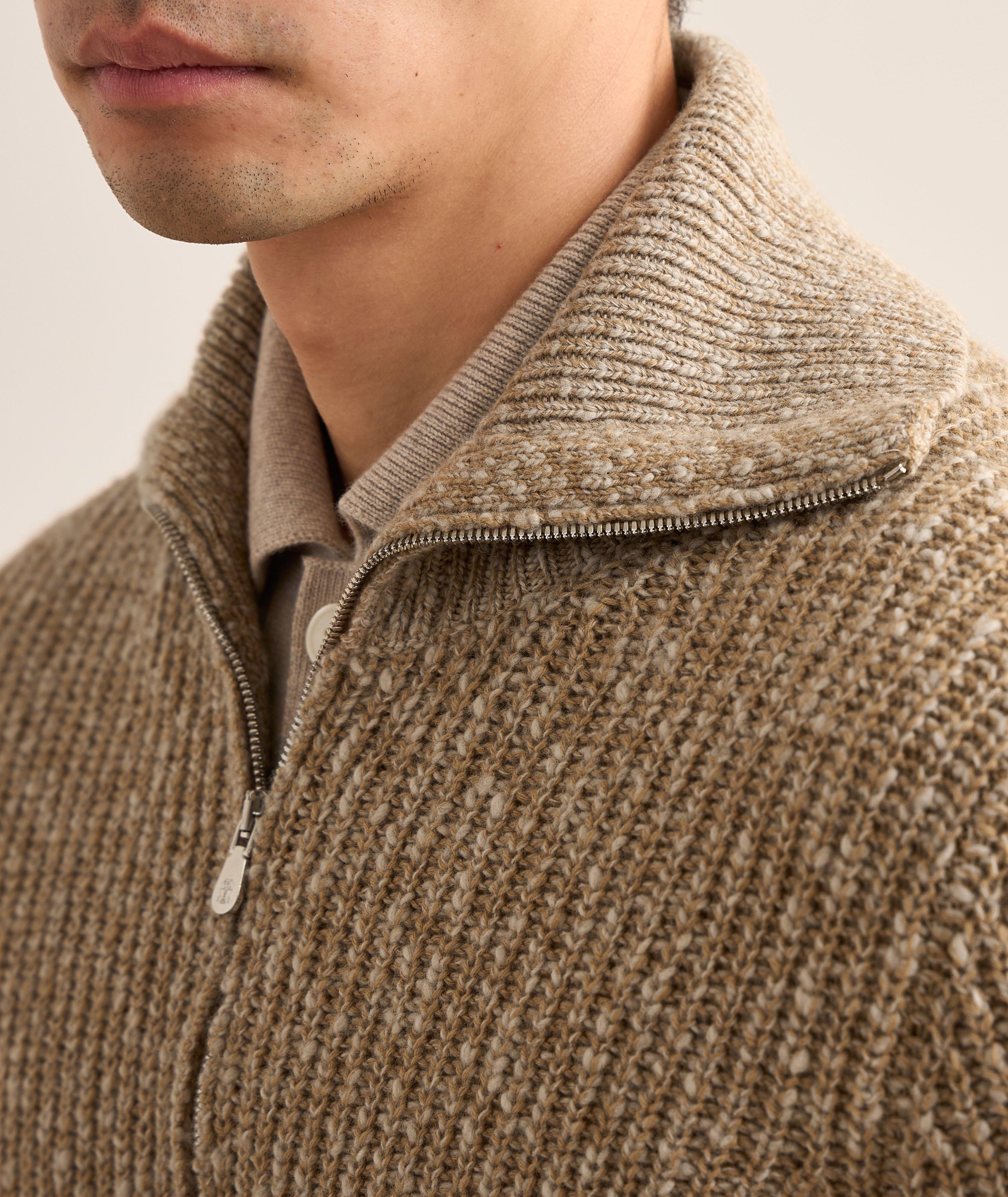 Lambswool-Cashmere Zipper Cardigan image 3