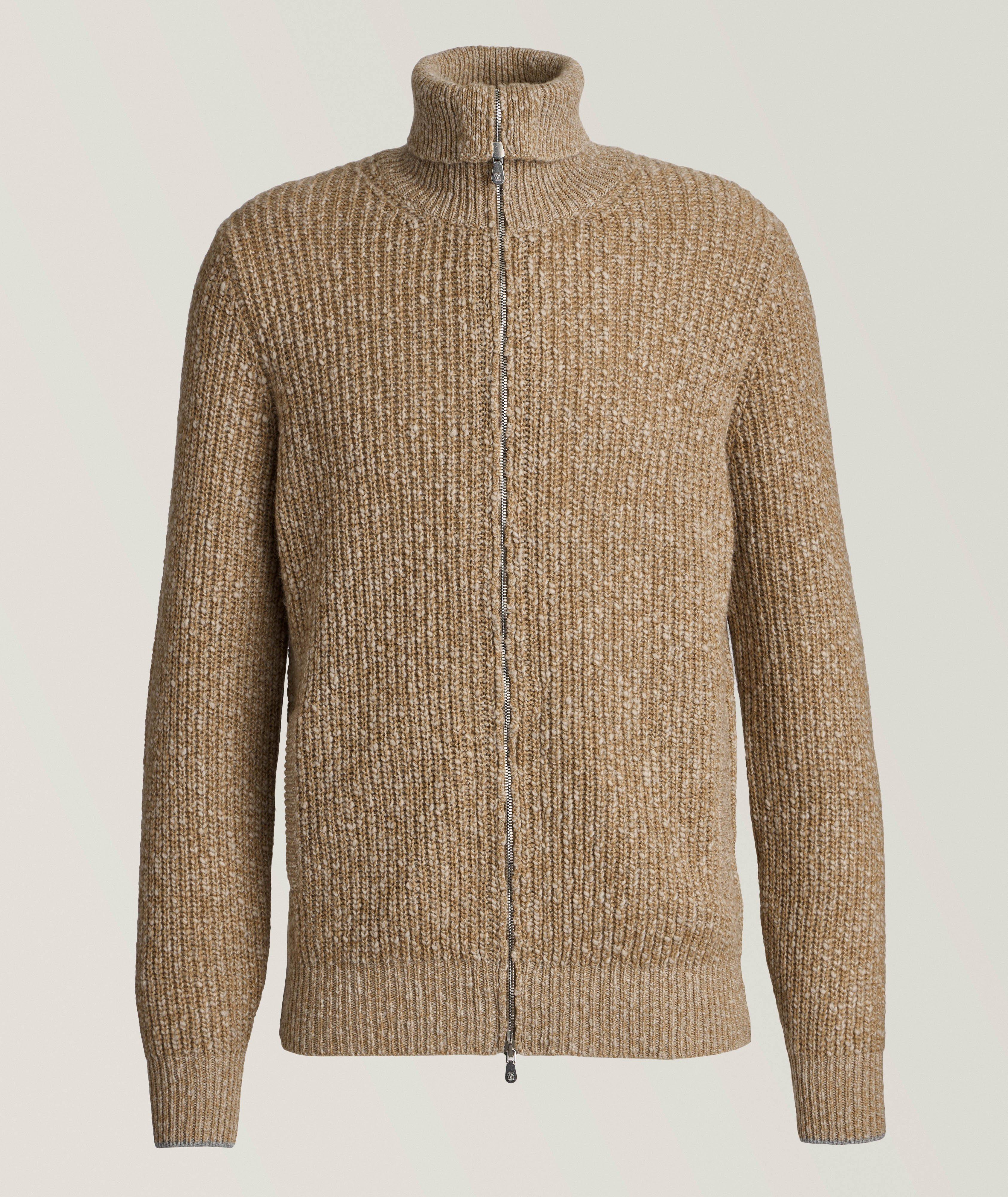 Lambswool-Cashmere Zipper Cardigan image 0