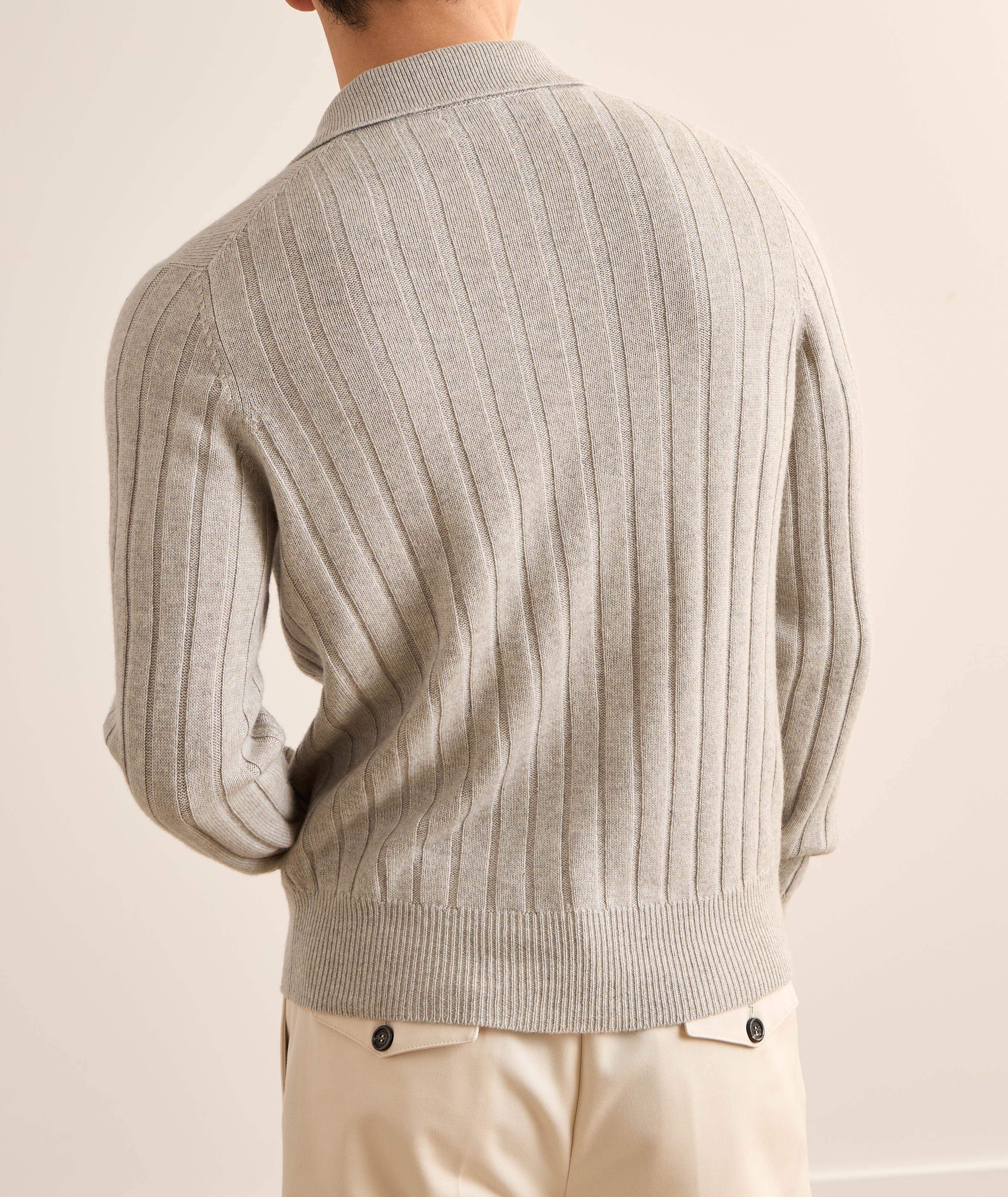 Ribbed Cashmere Polo Sweater  image 2