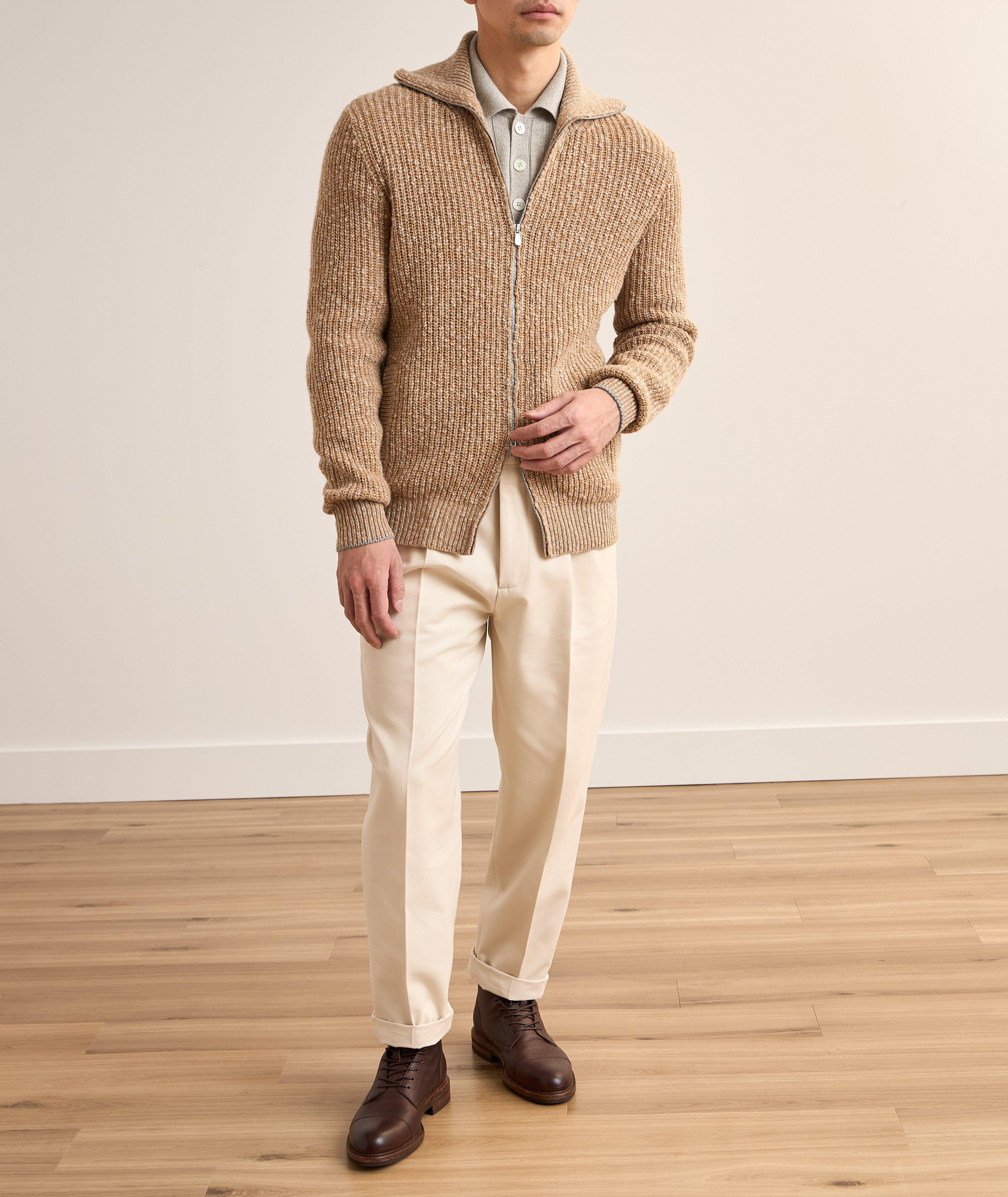 Ribbed Cashmere Polo Sweater  image 4