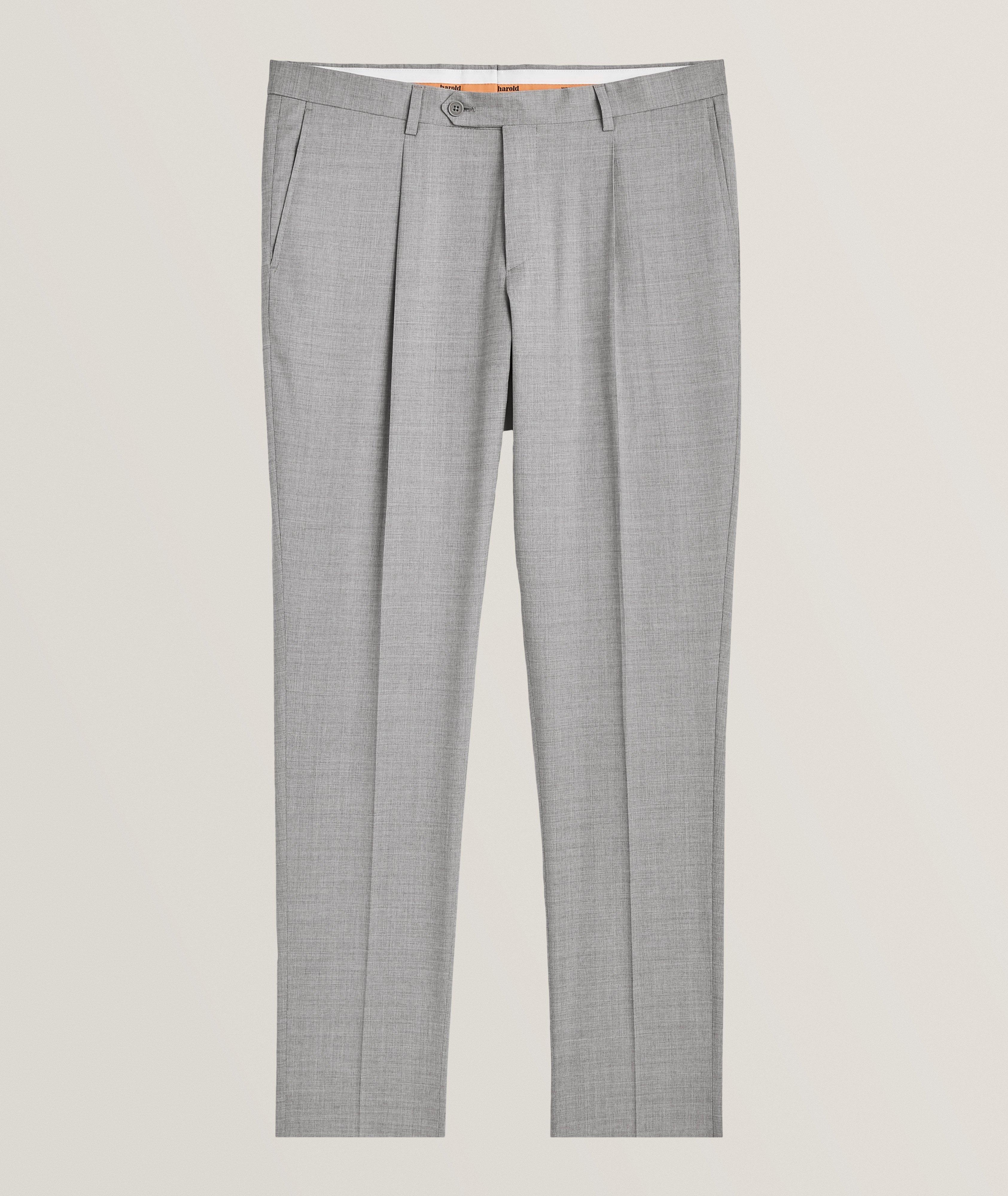 Mélange Pleated Wool Pants  image 0