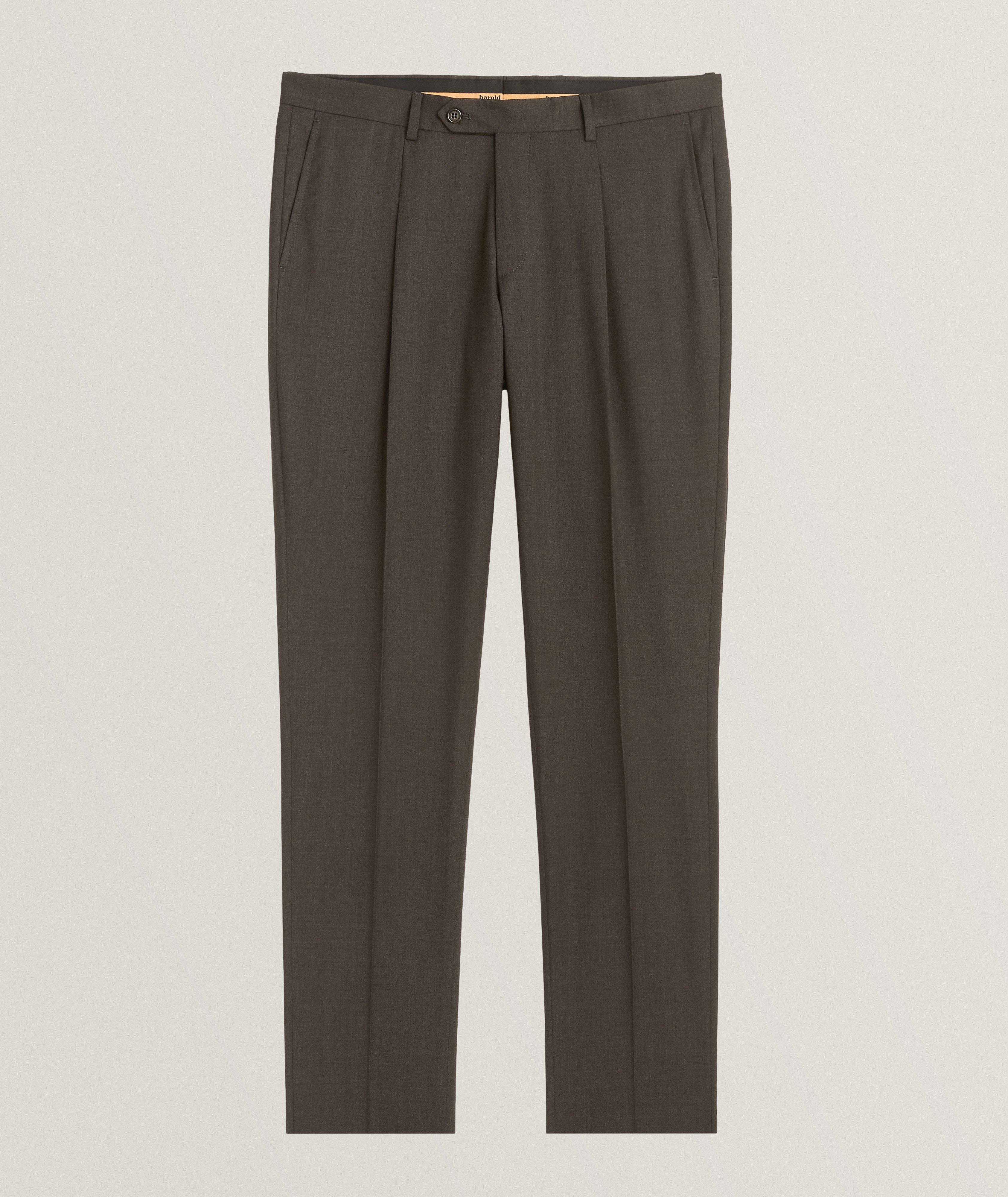 Mélange Pleated Wool Pants  image 0