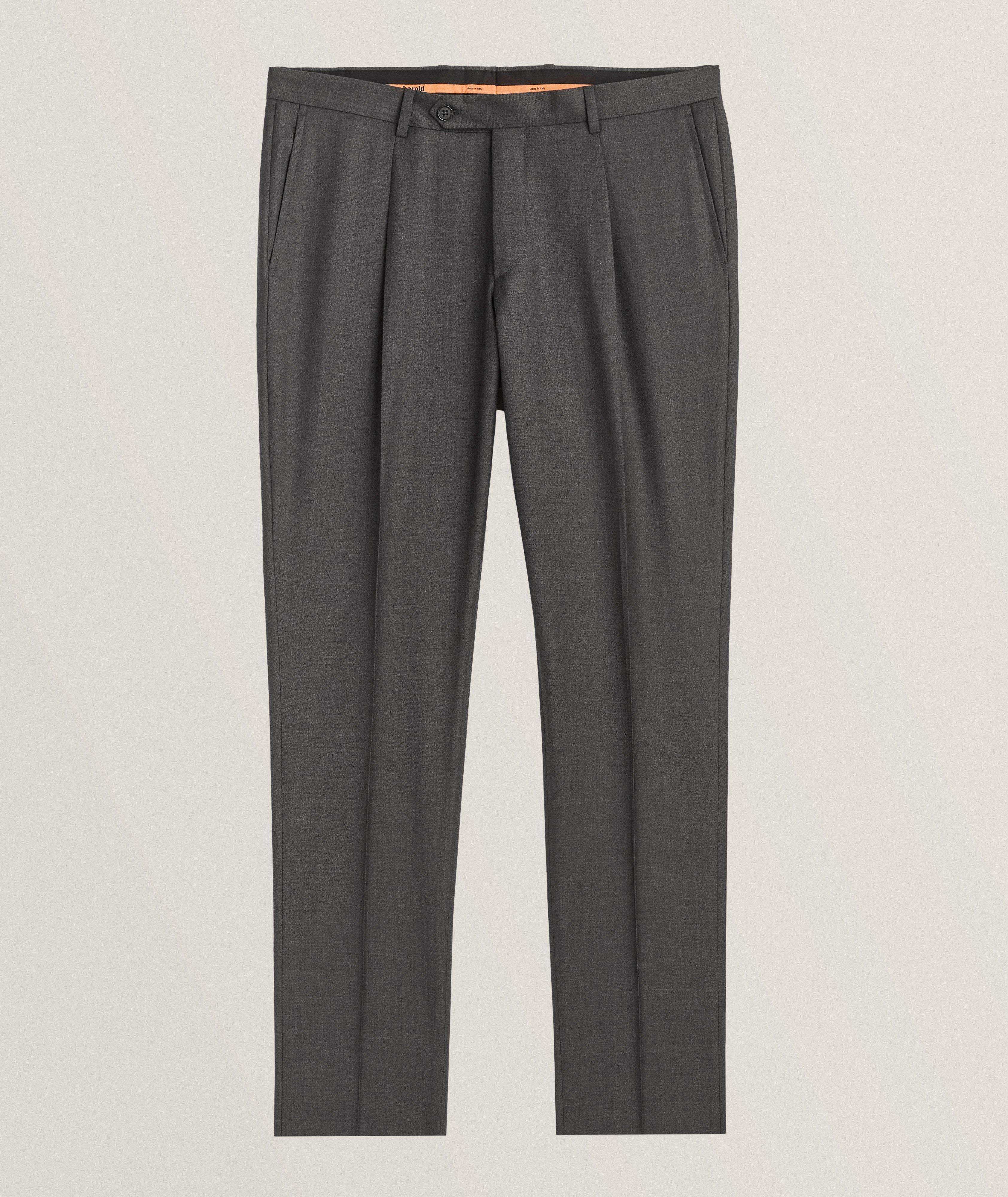 Mélange Pleated Wool Pants  image 0