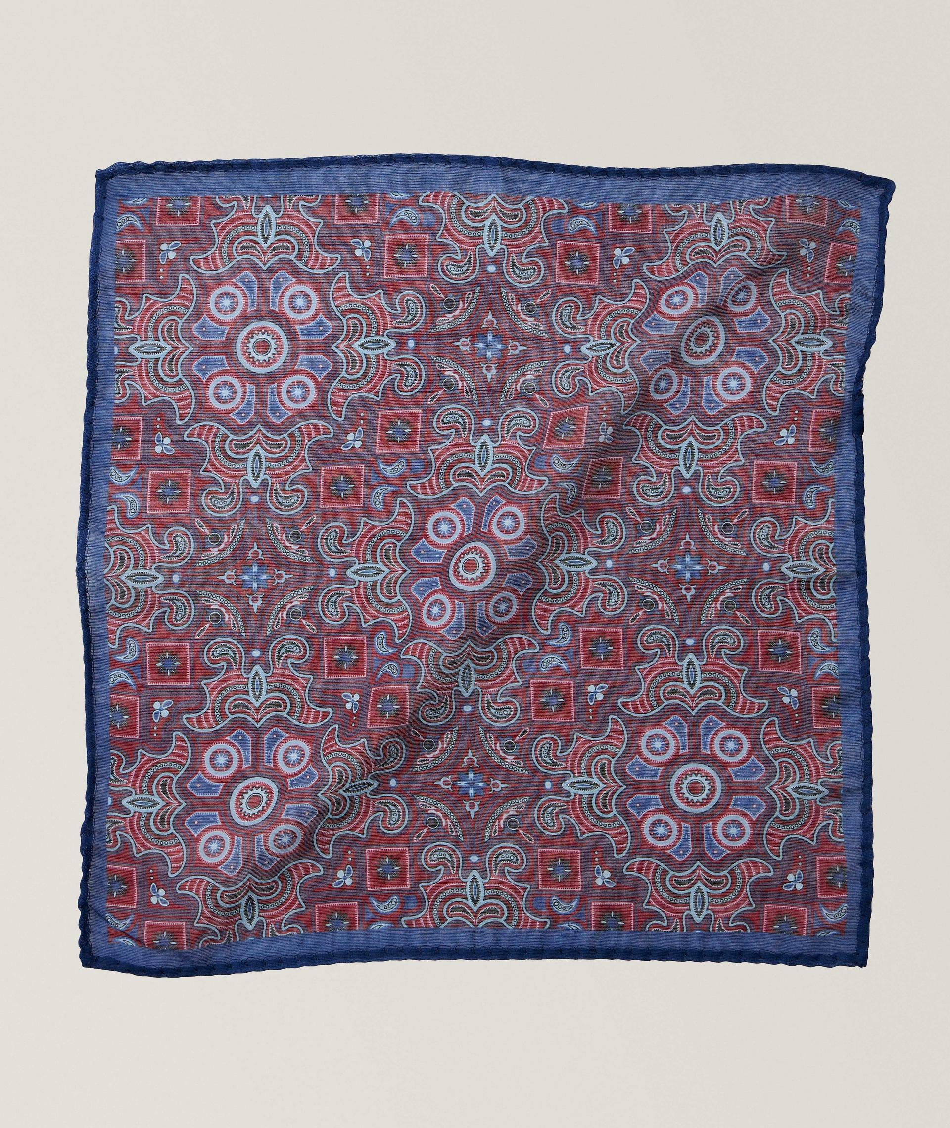Medallion Silk Pocket Square image 0