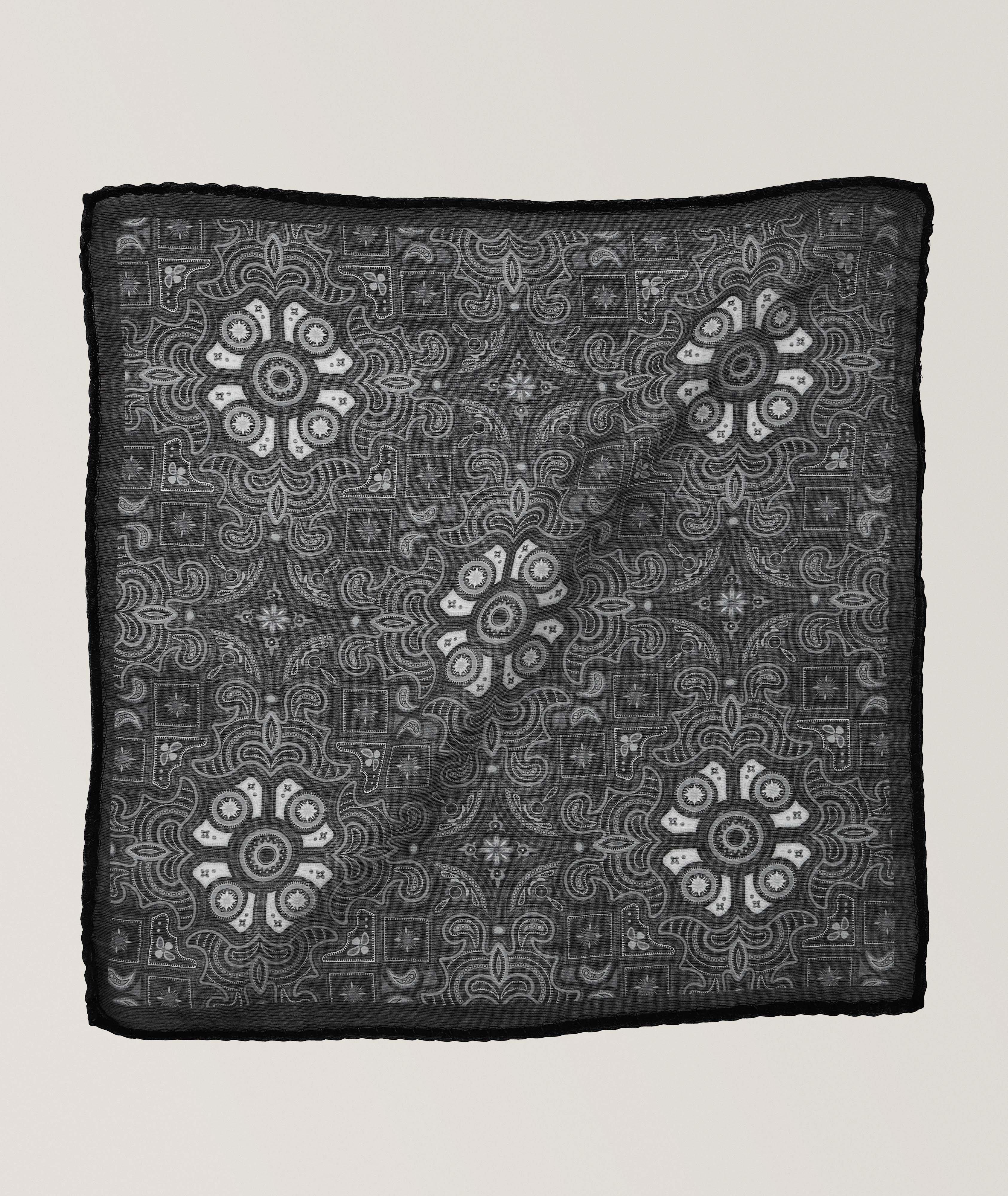 Medallion Silk Pocket Square image 0