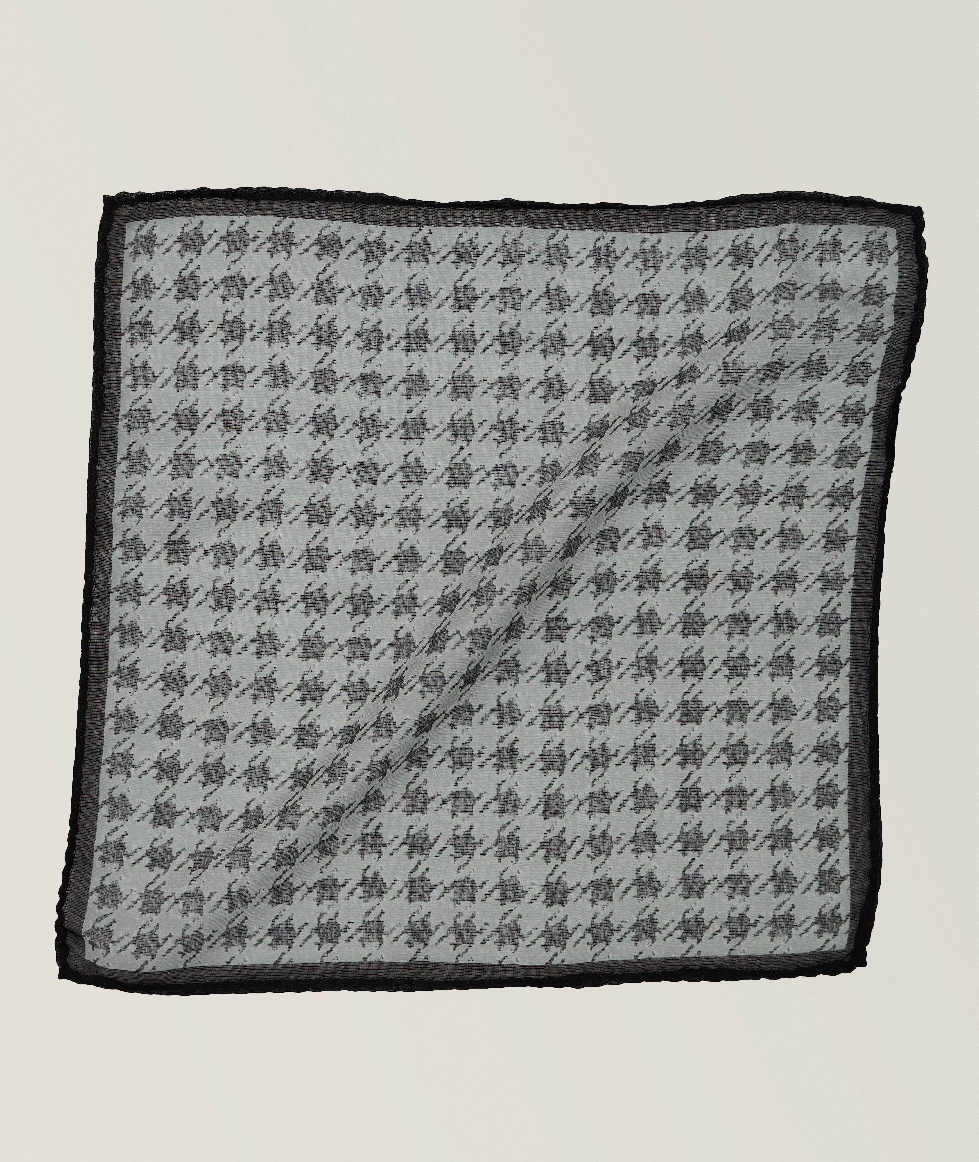 Houndstooth Silk Pocket Square image 0