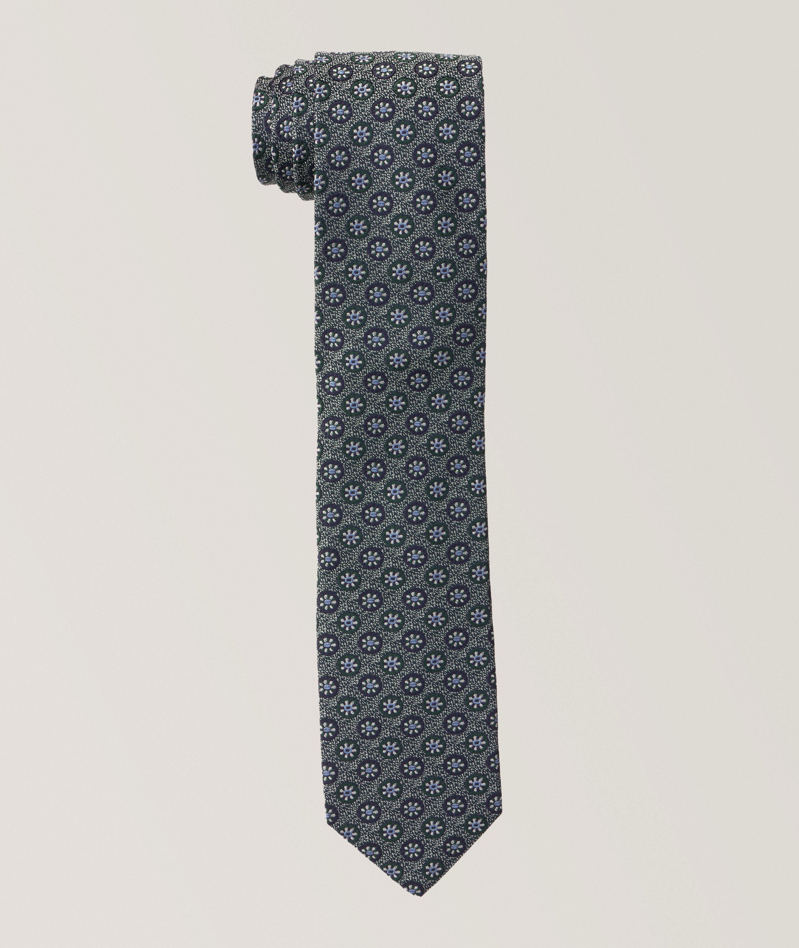 Medallion Woven Silk Jacquard Tie image 0