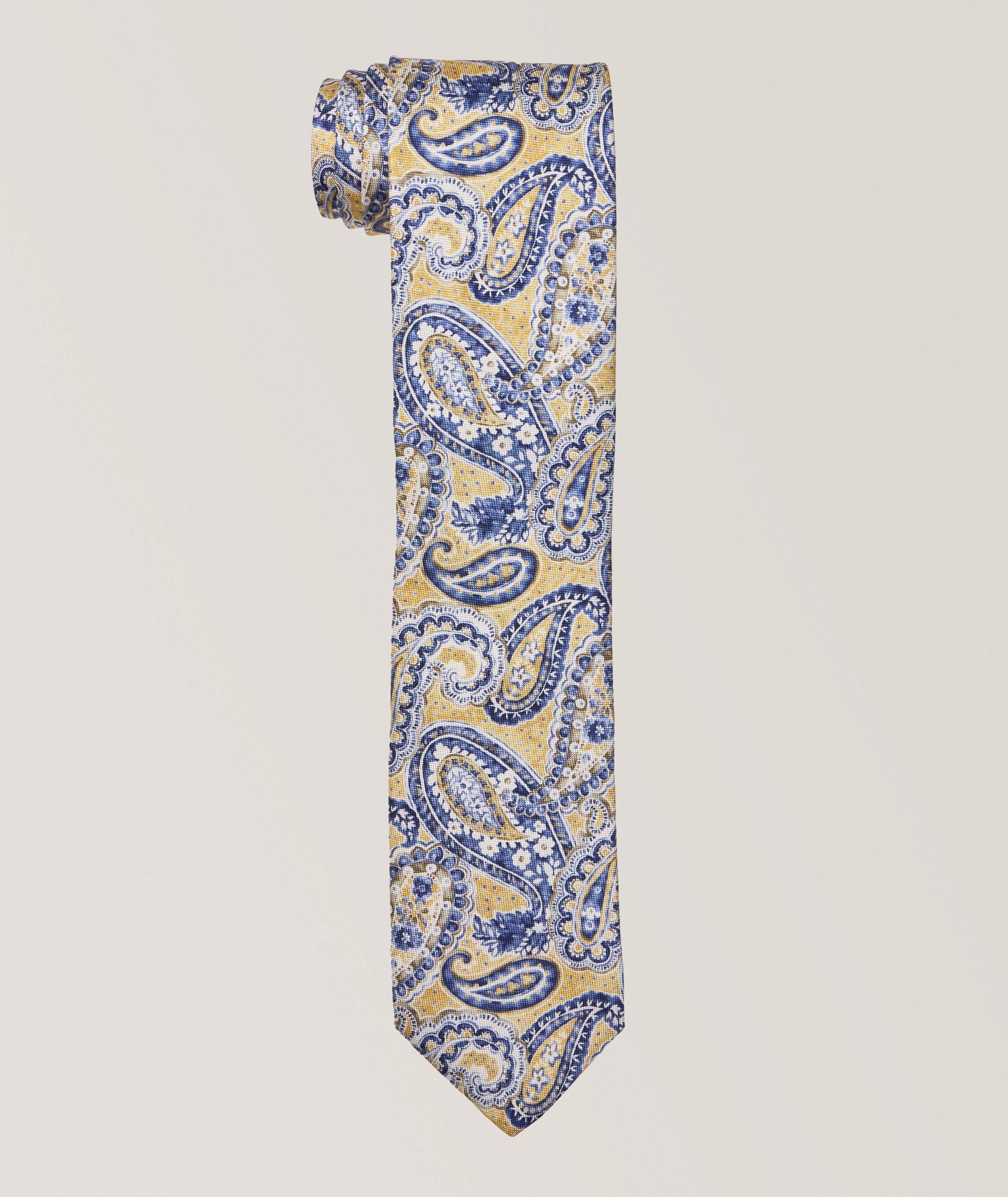 Harry Rosen Cravate en soie à motif paisley