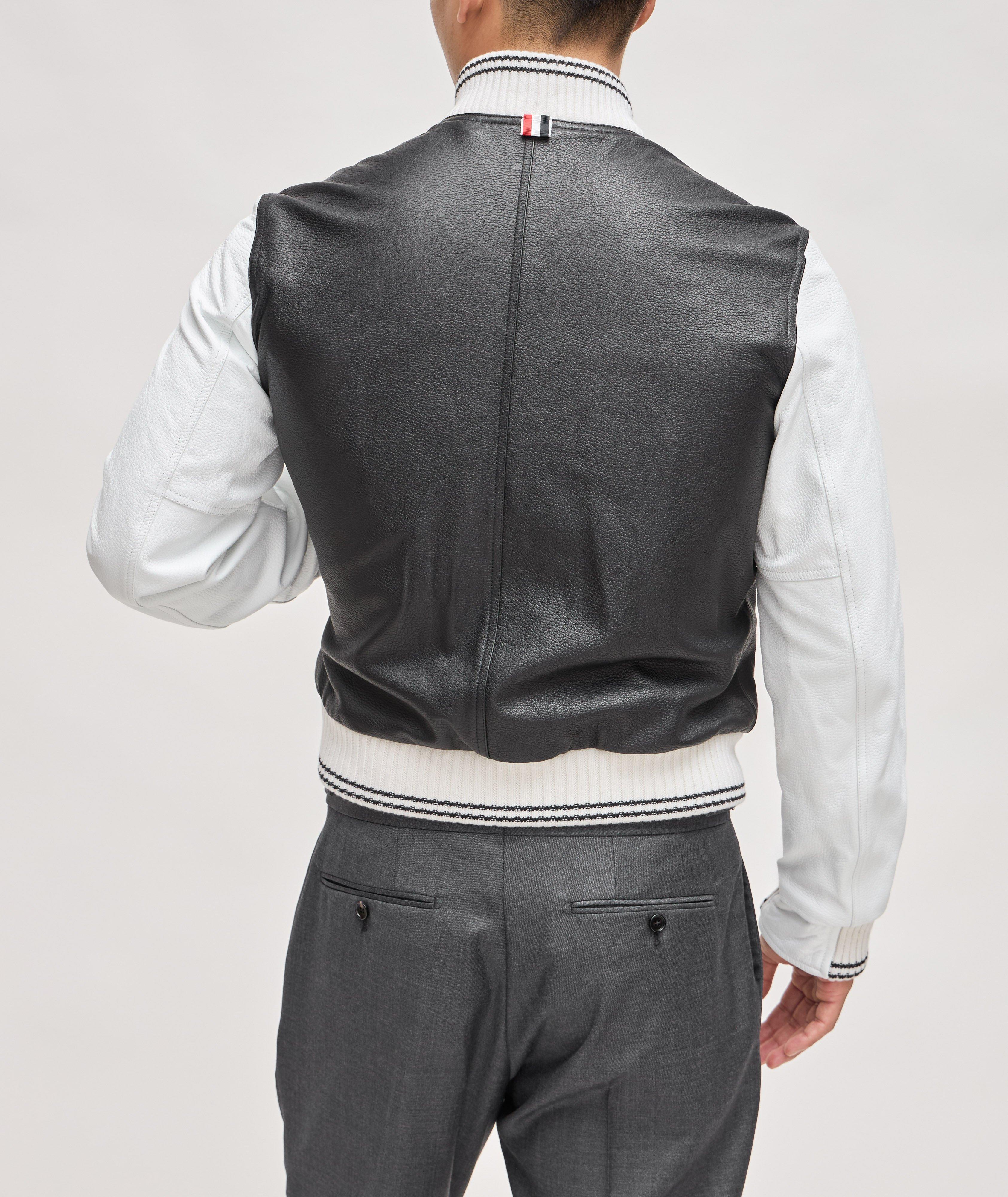 Grained Lamb Leather Bomber Jacket image 2