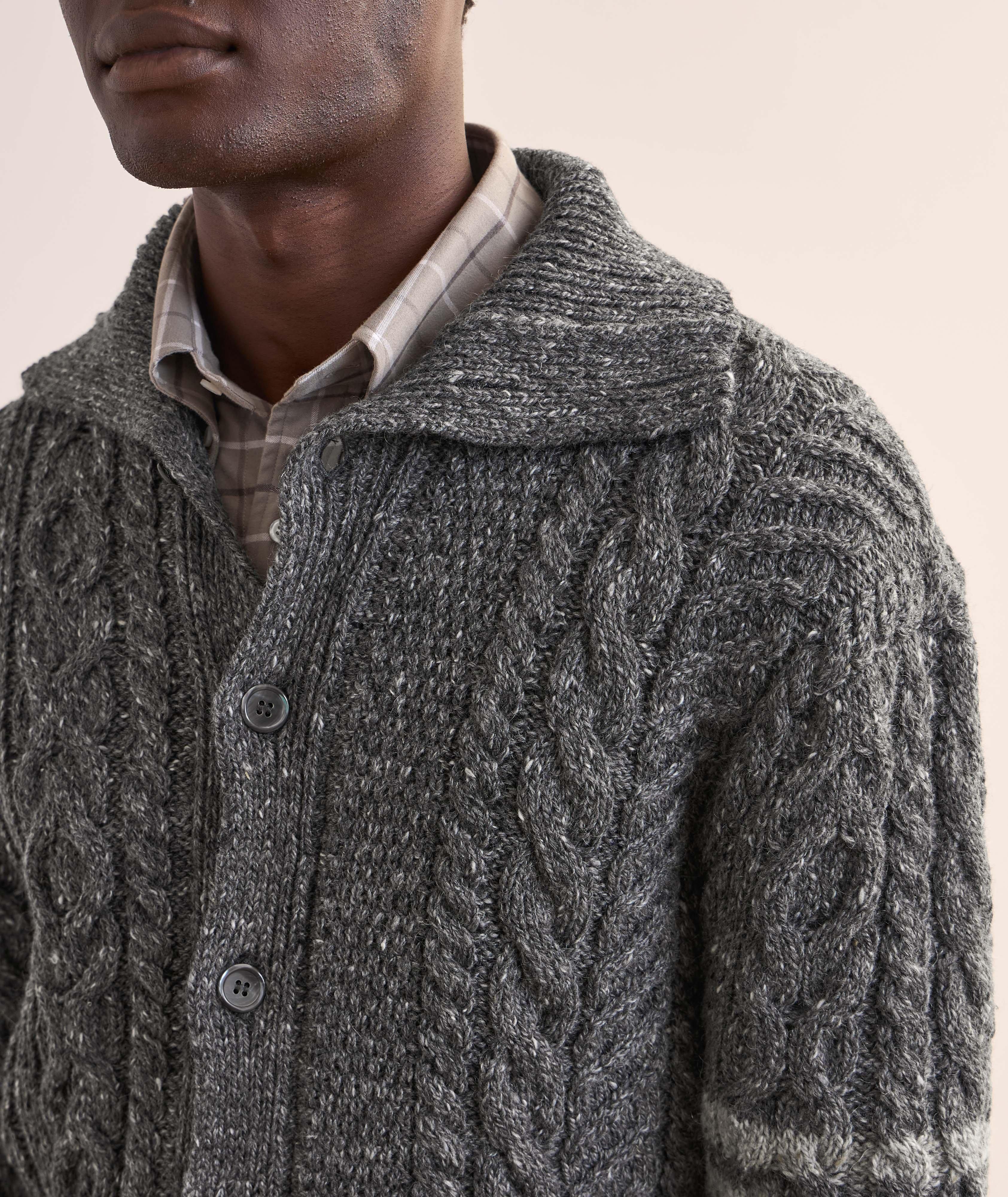 4-Bar Donegal Wool-Mohair Cardigan image 3