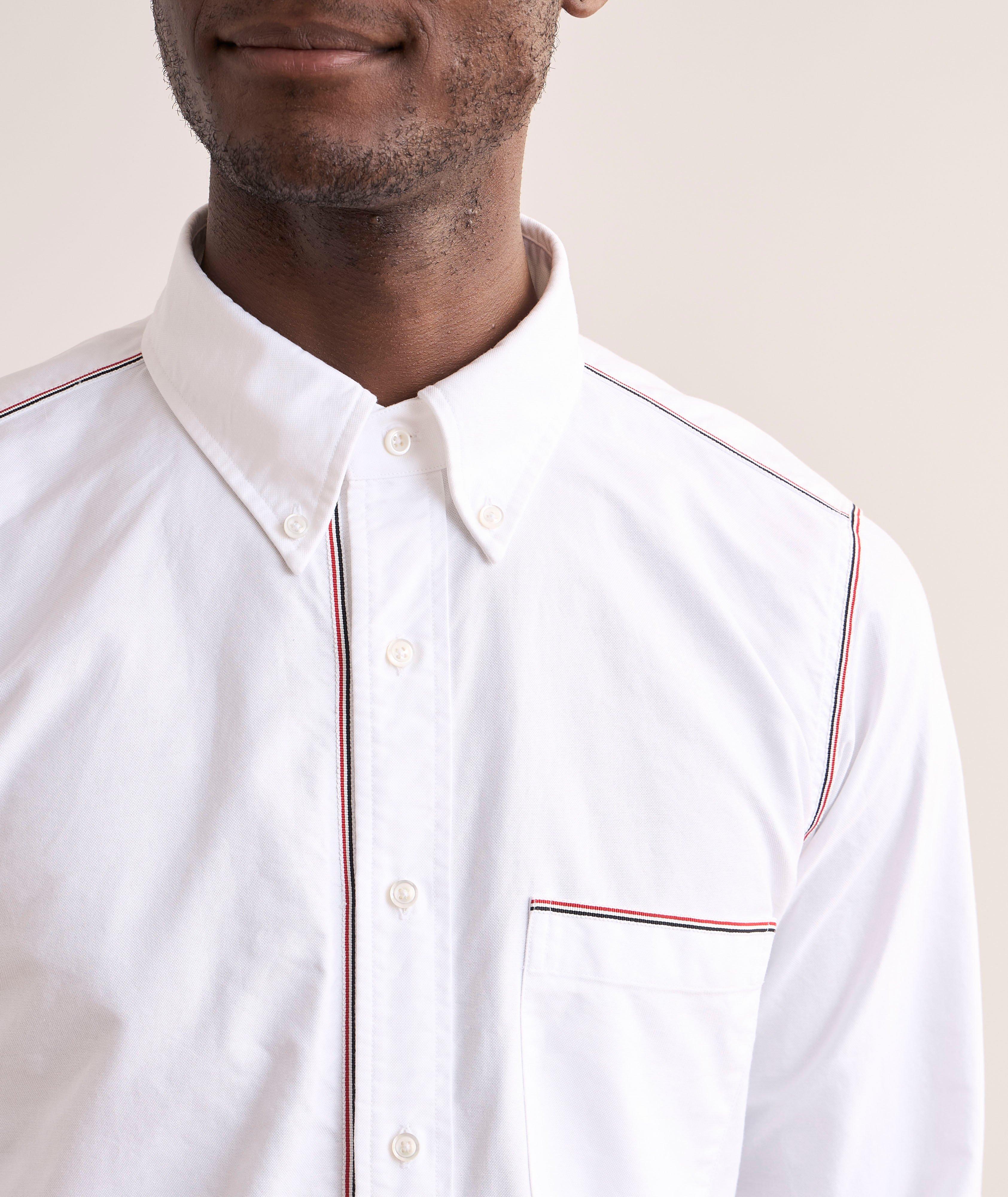 Contrast Stitch Cotton Oxford Shirt  image 3