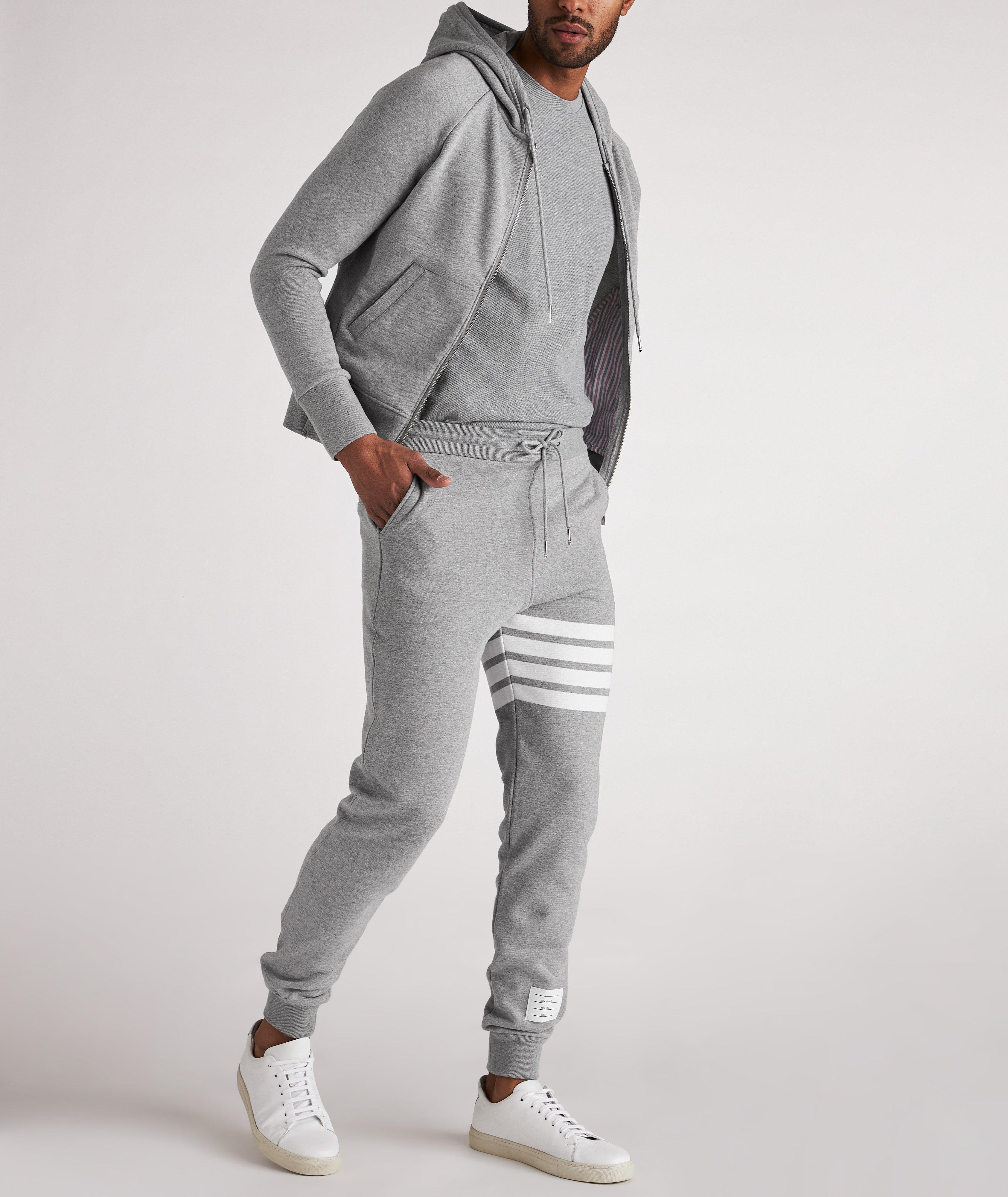 Four-Bar Stripe Cotton Sweat Pants