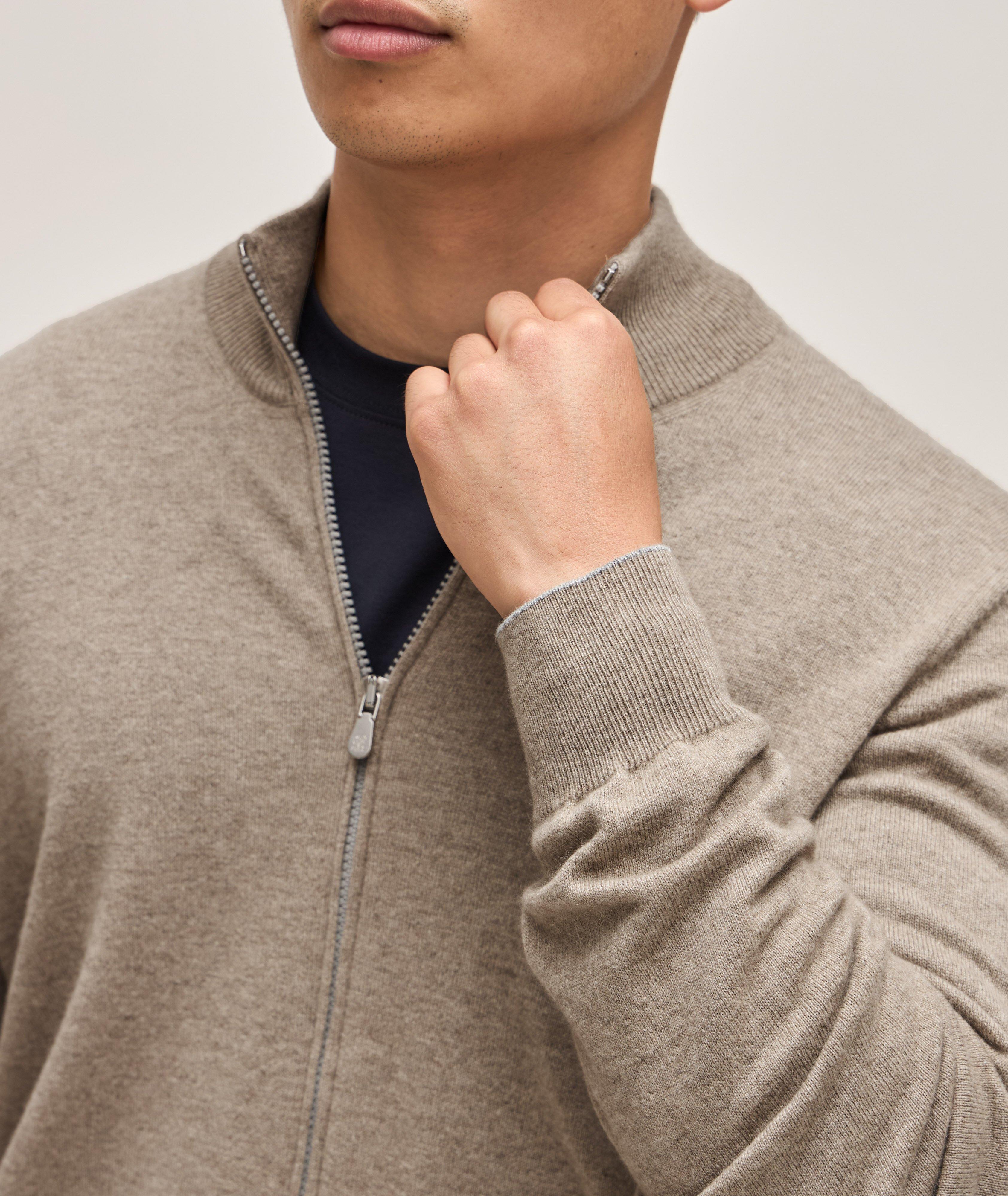 Full-Zip Cashmere Knitted Cardigan image 3