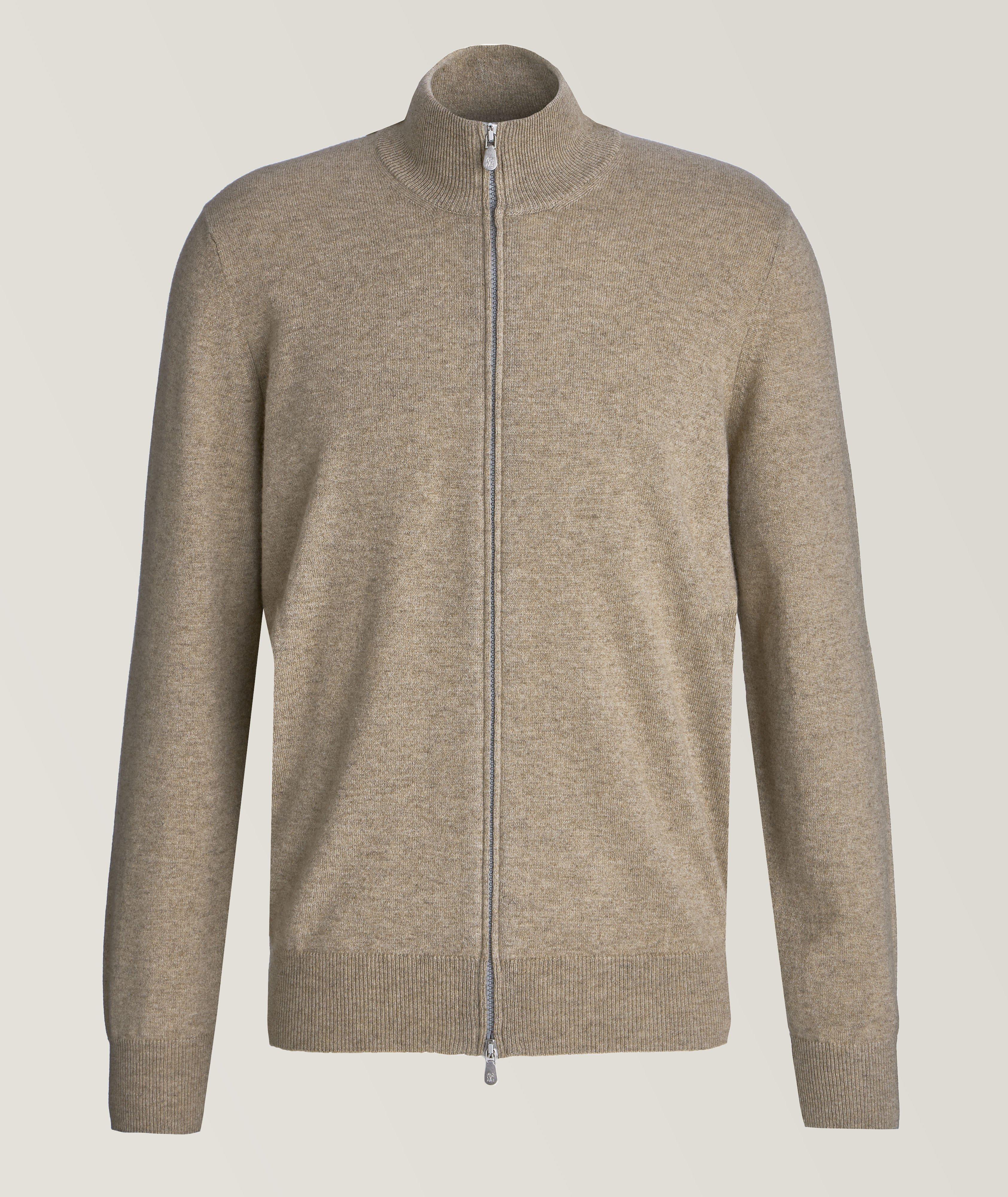 Full-Zip Cashmere Knitted Cardigan image 0
