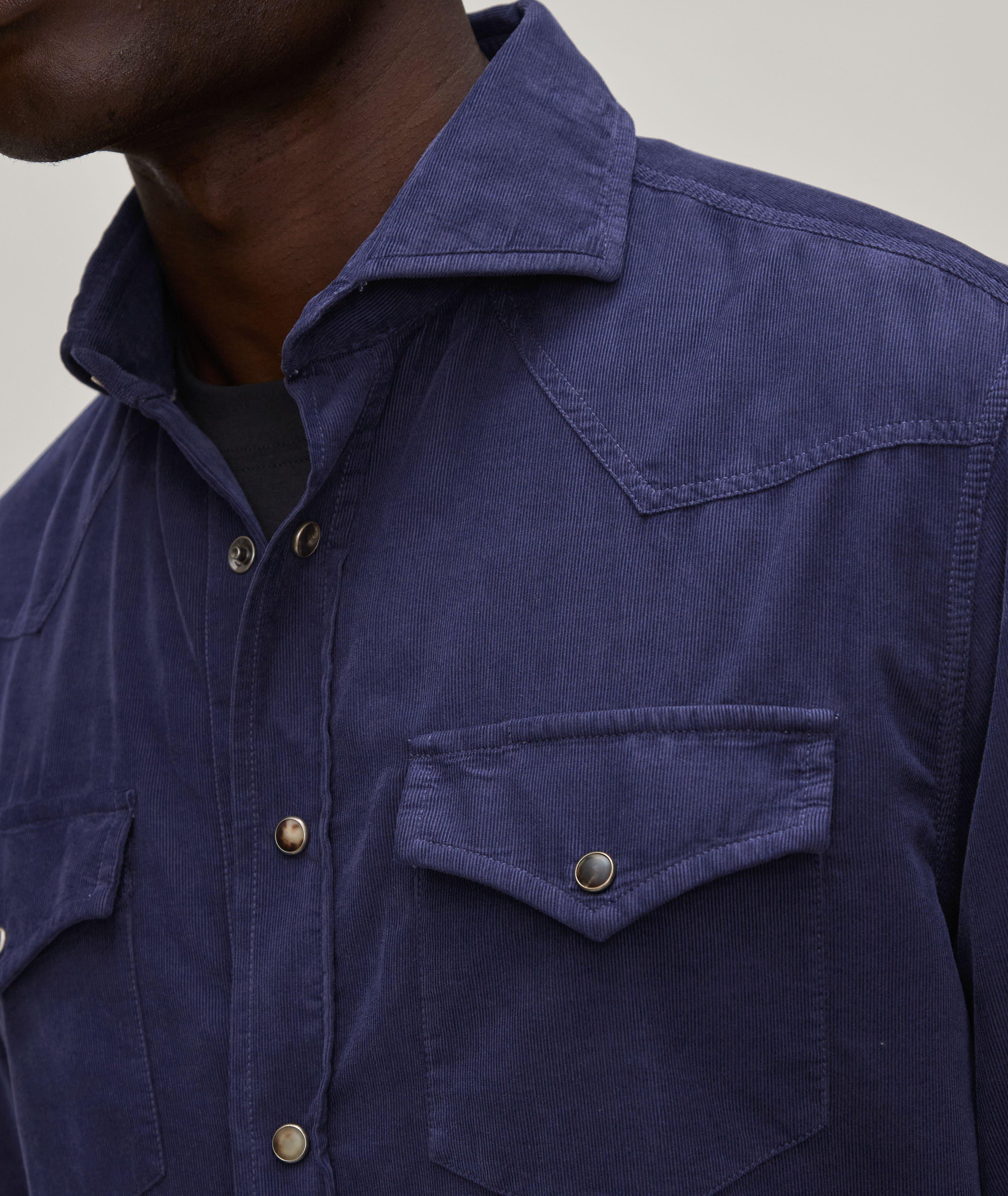 Easy Fit Cotton Corduroy Western Shirt  image 3