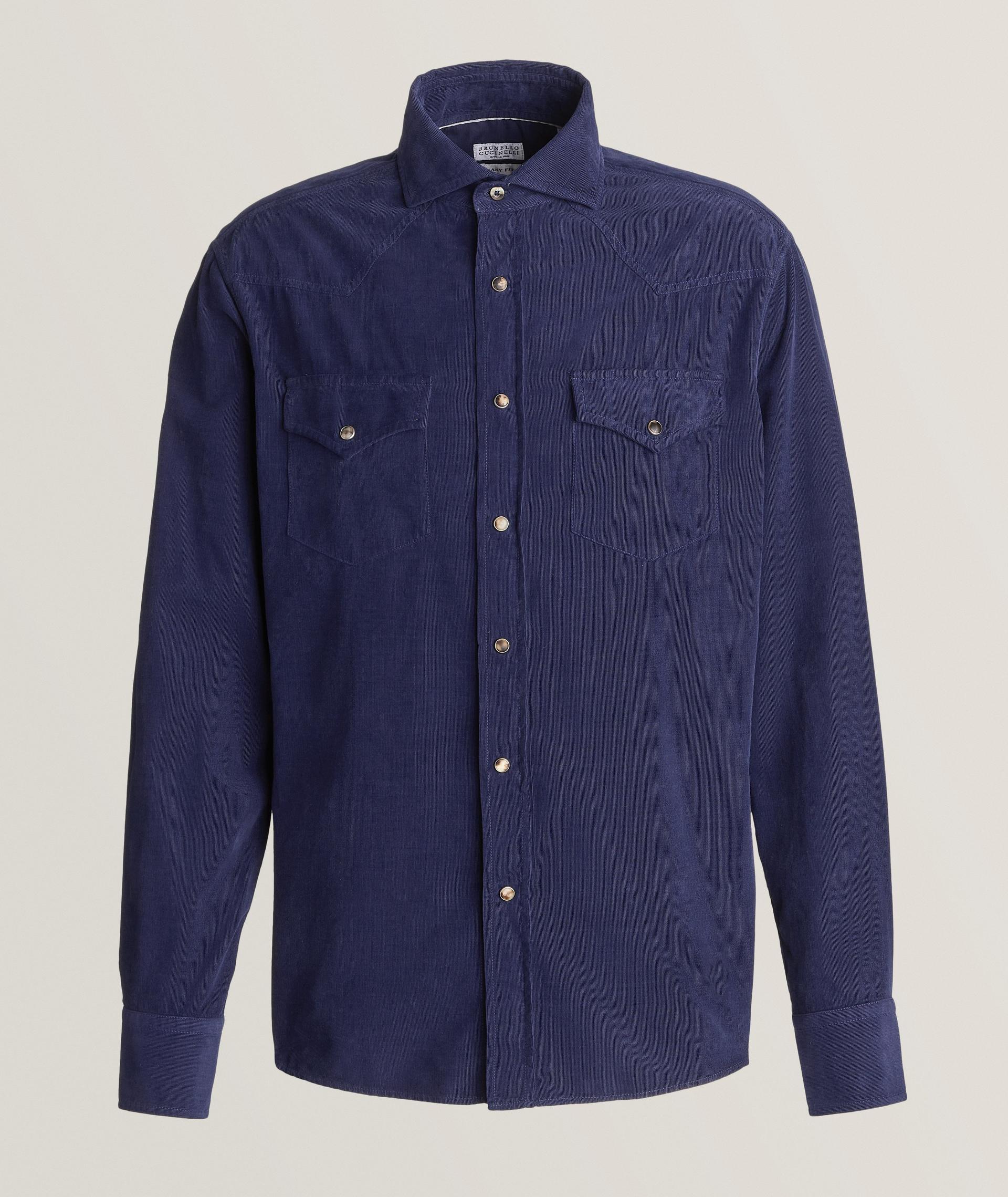 Easy-Fit Cotton Corduroy Western Shirt  image 0