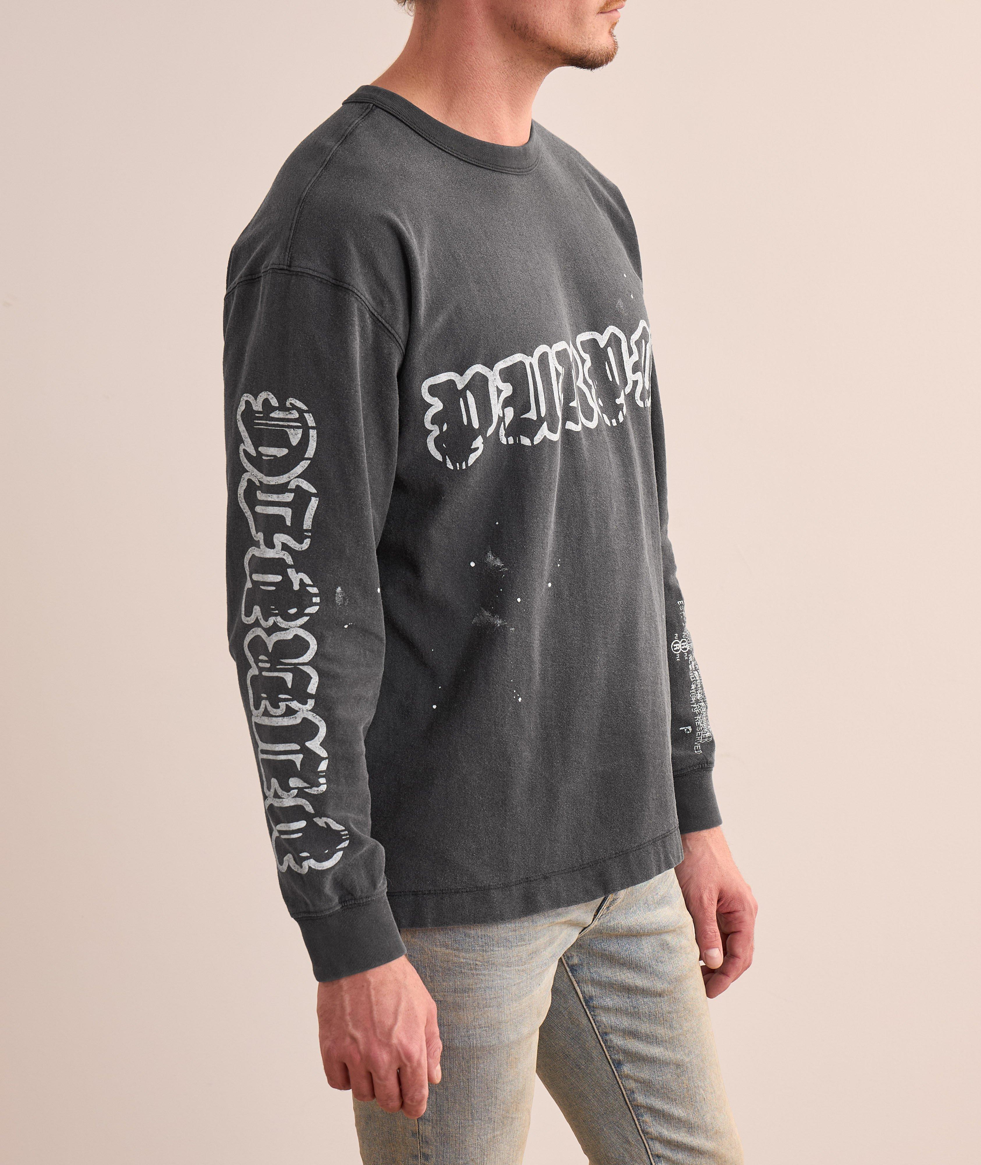 Allover Logo Print Long-Sleeve T-Shirt image 4